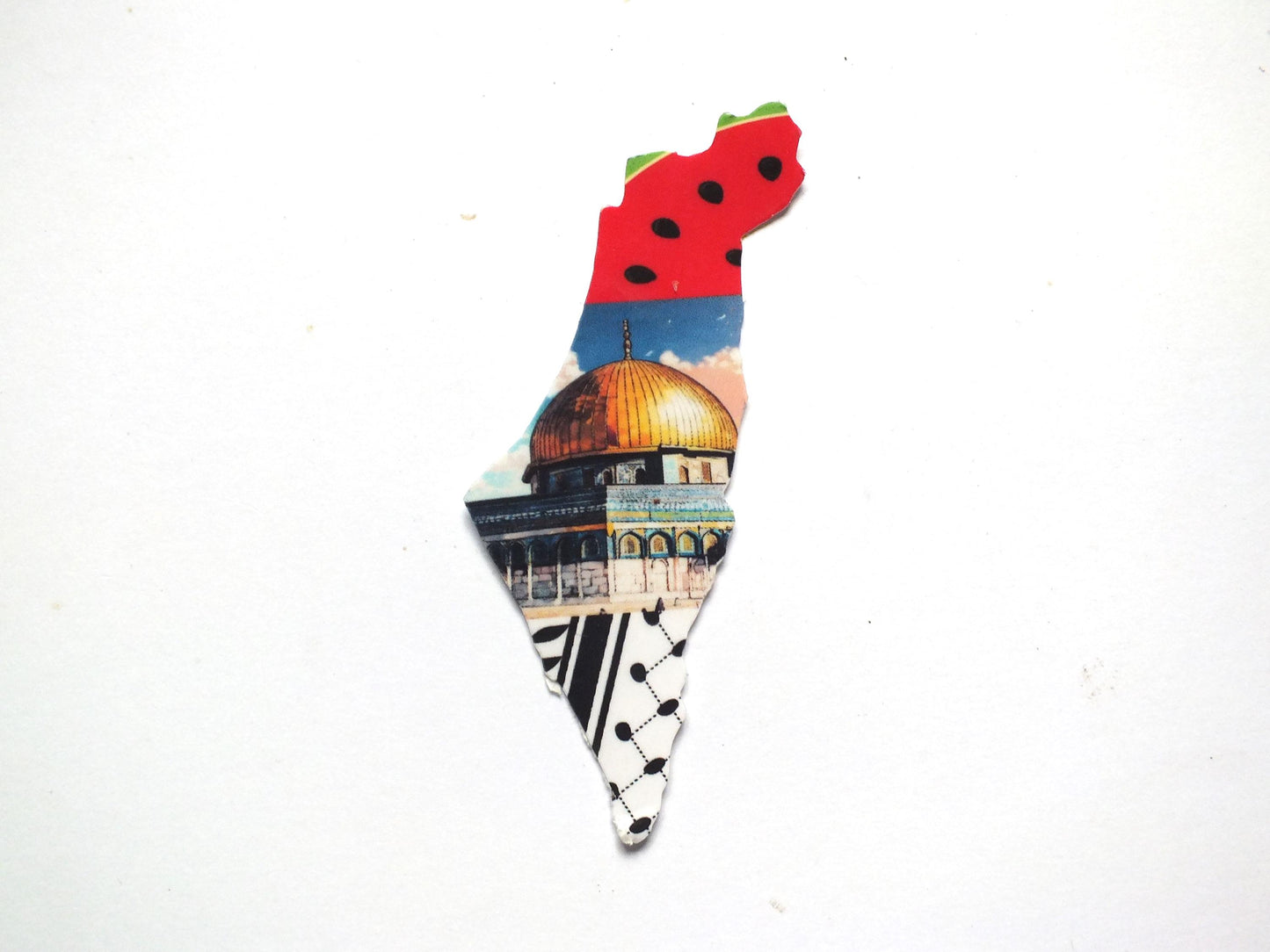 Palestine Watermelon Sticker - Map of Palestine Waterproof Decal for Laptop - Gift for Pro Palestinian Activist in Solidarity with Gaza