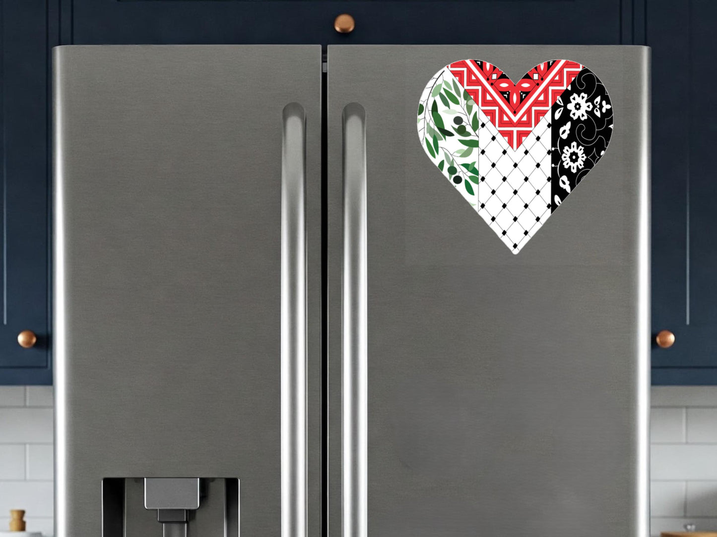Keffiyeh Palestine Sticker – Black and White Vinyl Decal for Laptop, Car Bumper, Car Windscreen, Water Bottle – Free Palestine Symbol