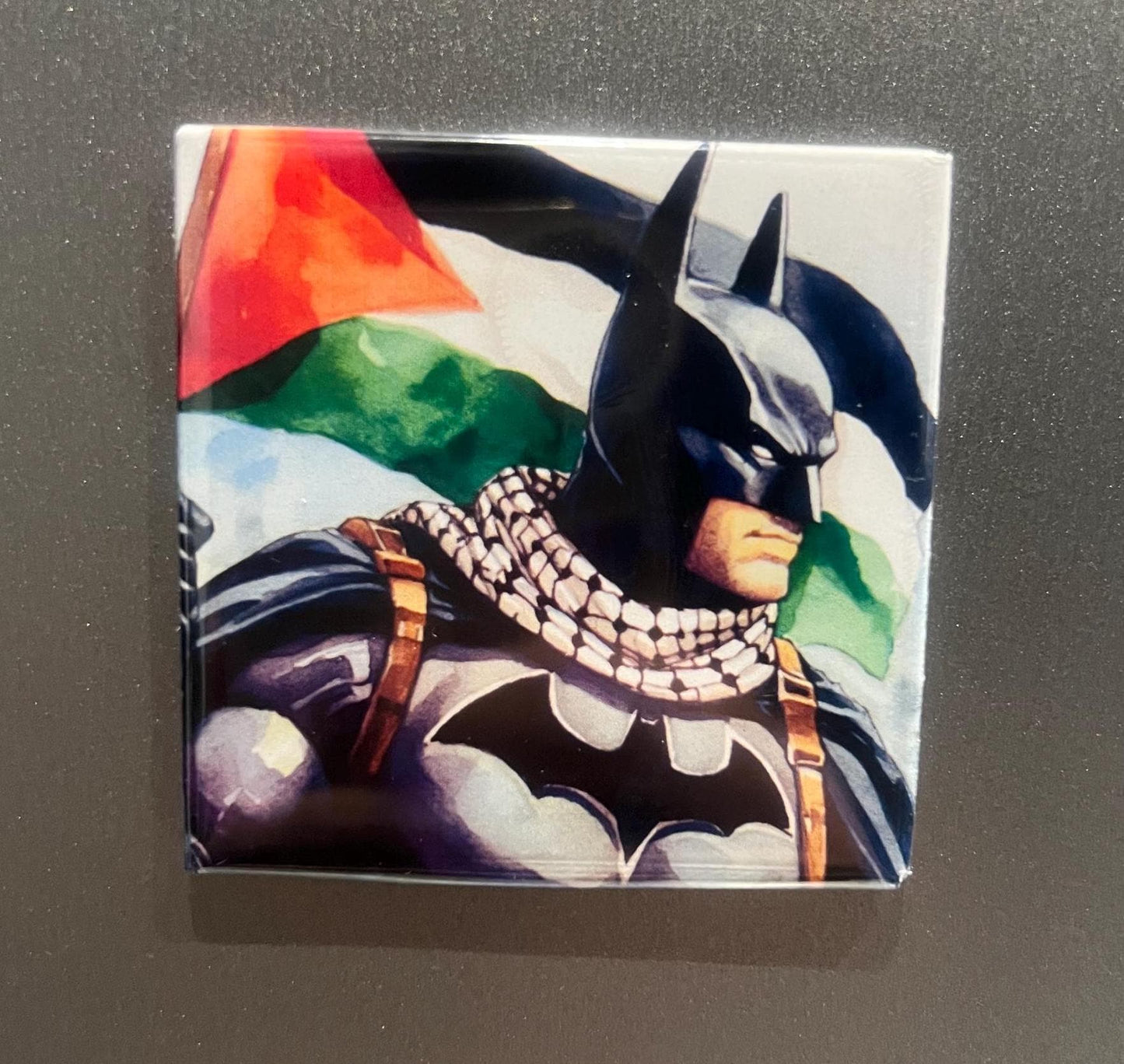 Palestine Support Magnet – Watermelon and Keffiyeh Vinyl Design for Fridge or Office Display - Flag of Palestine Design for Locker