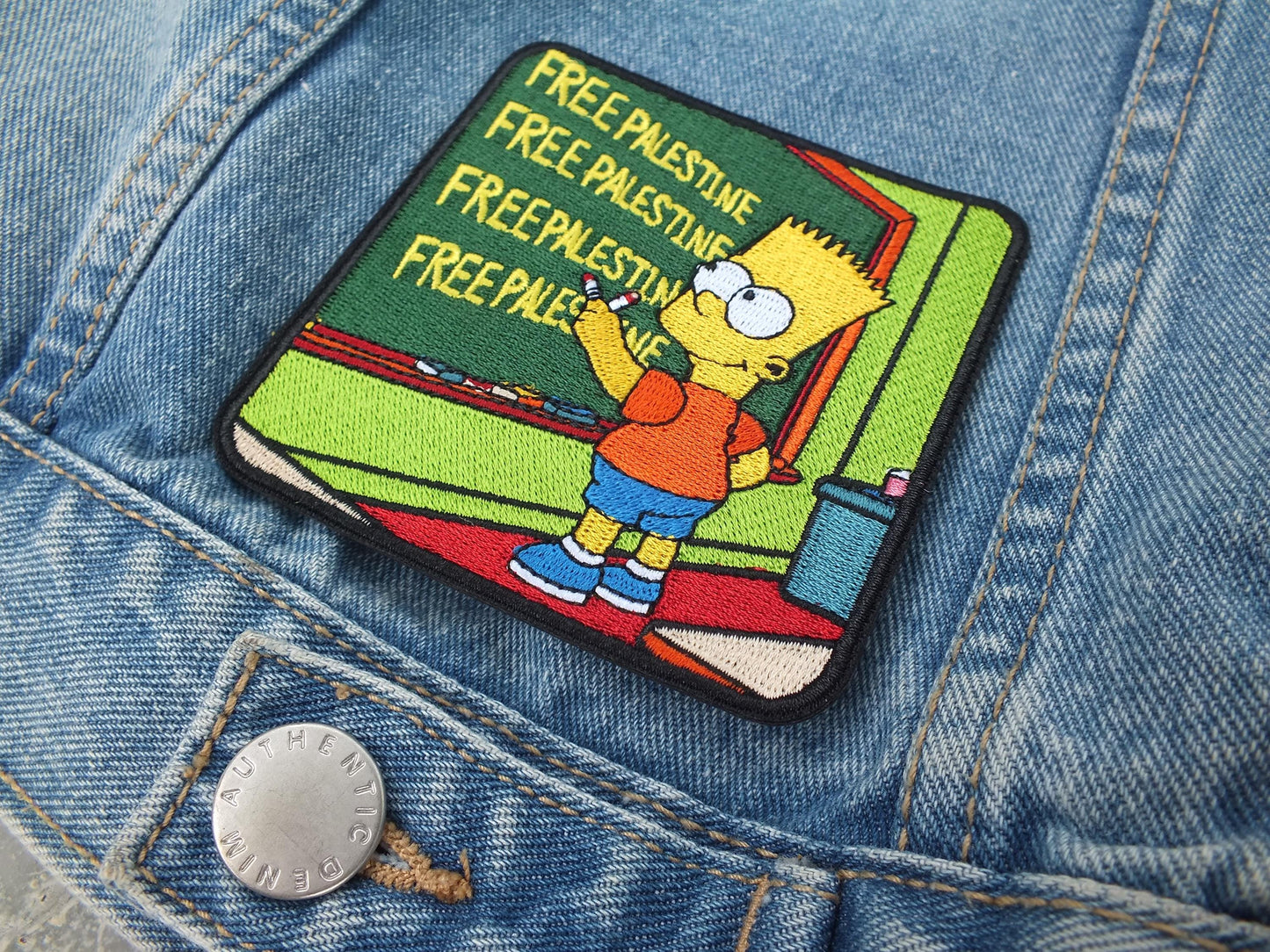 Iron On Free Palestine Patch for Gaza - Palestine Resistance Embroidery – Iron-On or Velcro Patch for Jacket, Tote Bag, Backpack