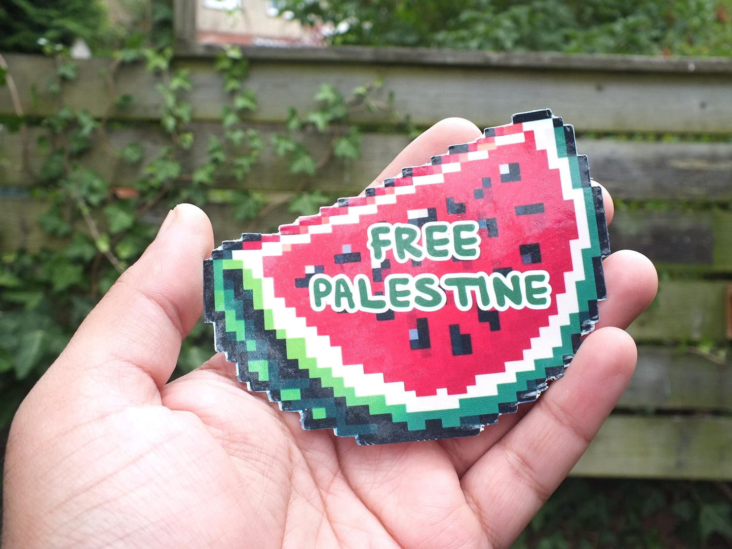 Watermelon Palestine Sticker - Glossy Vinyl Decal for Laptop, Car Bumper, Windscreen, Water Bottle, Phone Case – Pro Palestine Activist