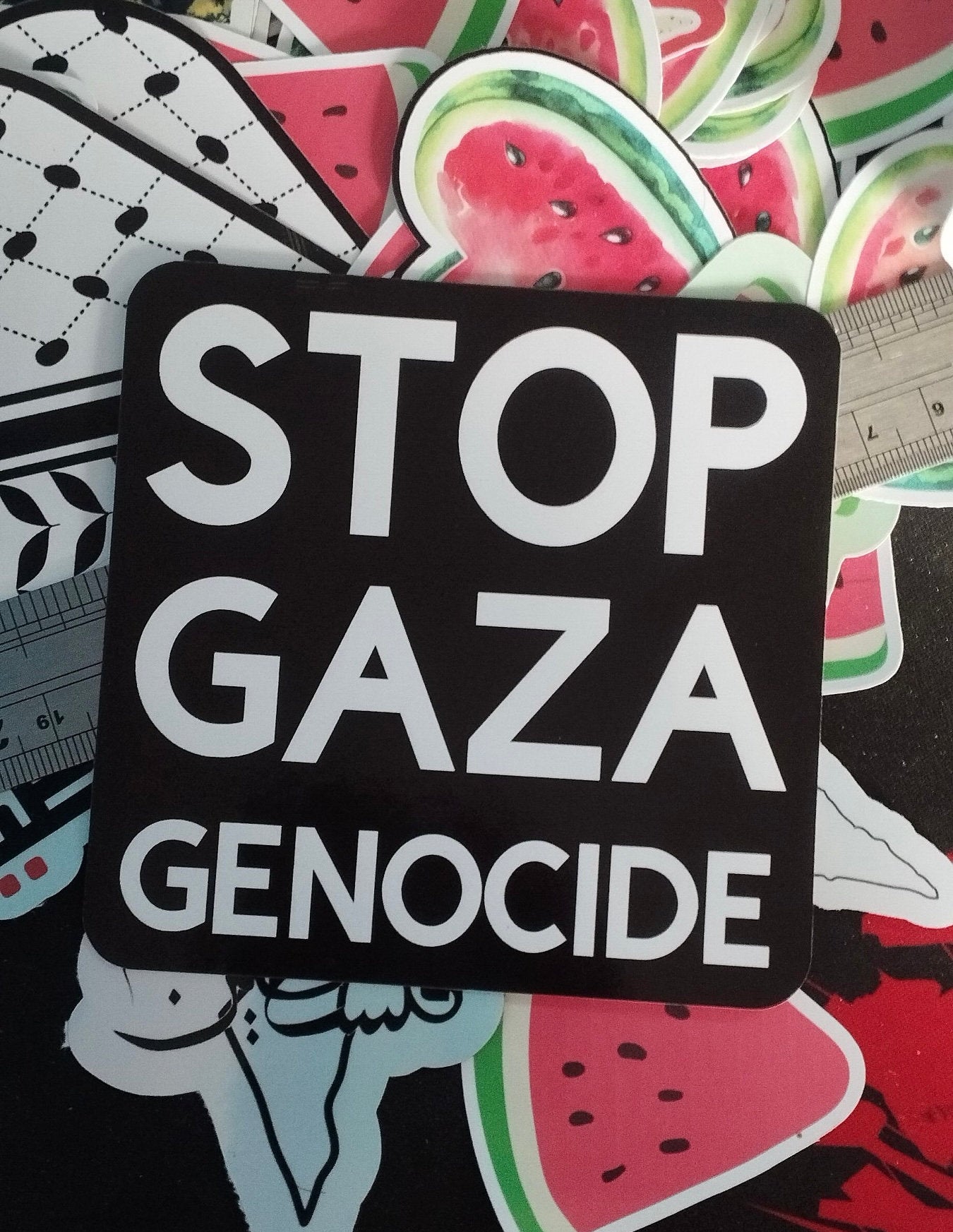 Pro Palestine Sticker – Vinyl Decal for Car, Water Bottle, Journal, Notebook – Resistance and Awareness Decal for Gaza