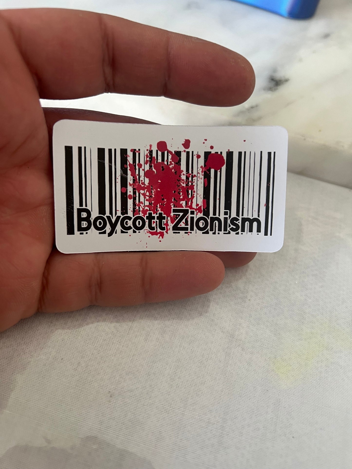 Palestine Boycott Sticker for iPhone Case - Protest Art for Cars, Notebooks, Water Bottle - Political Statement, Awareness & Support