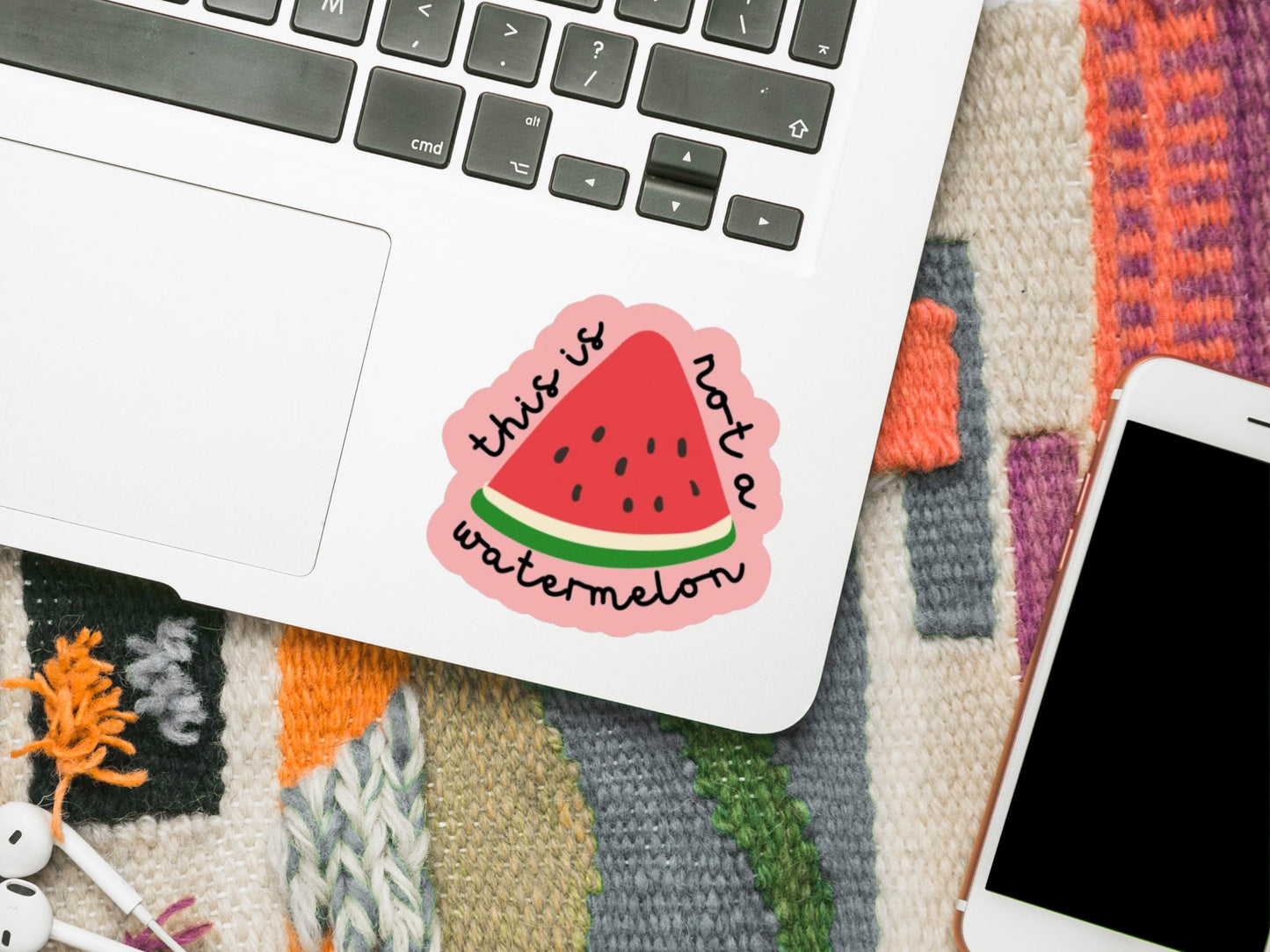 Watermelon Palestine Sticker - Palestine Flag Symbol for Car Bumper, iPad, Laptop, Hydro Flask, Journal – Political Art Decal for Activist