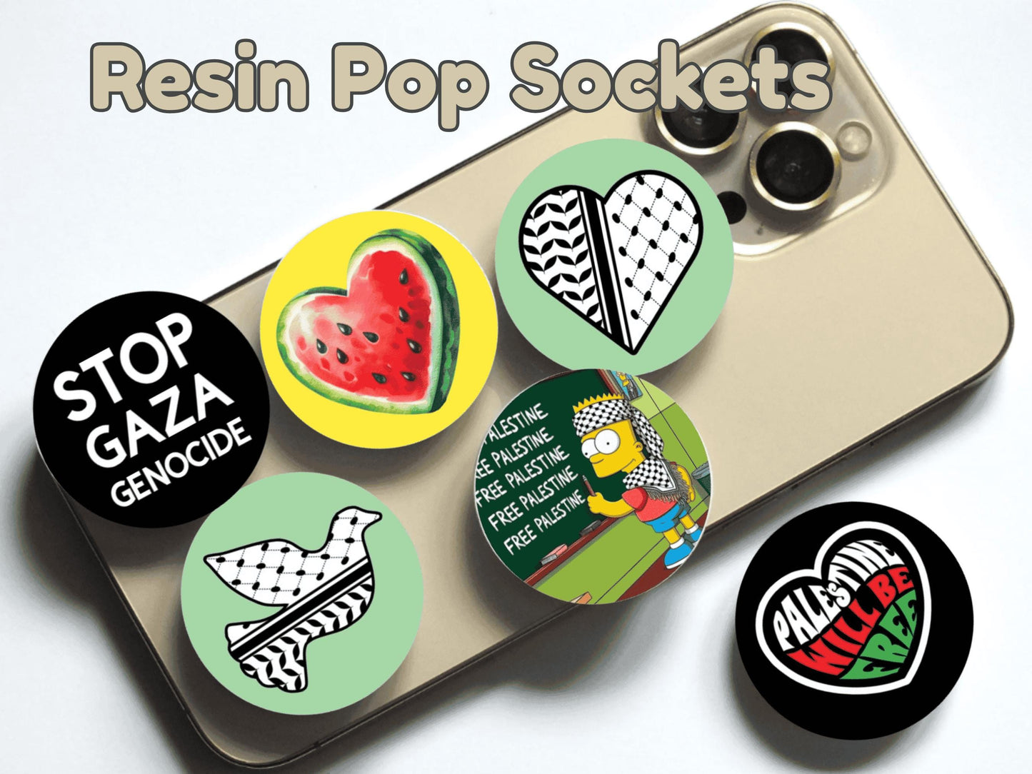 Pro Palestine Keychain – Cultural Heart Keychain – Keffiyeh Acrylic + Watermelon Charm – Stand in Solidarity with Palestine for Gaza