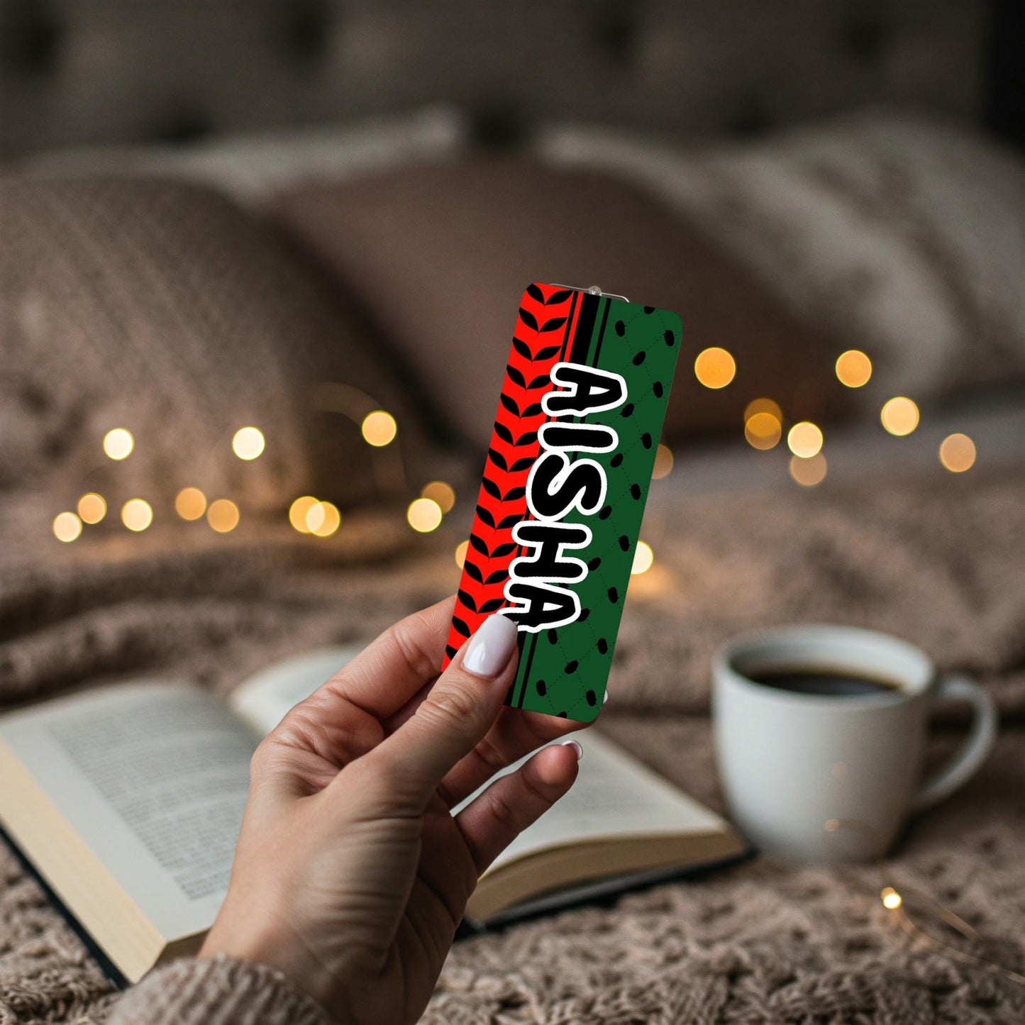 Palestine Watermelon Art Bookmark - Handmade Book Gift for Awareness - Palestinian Heritage Bookmark - Symbol of Palestine
