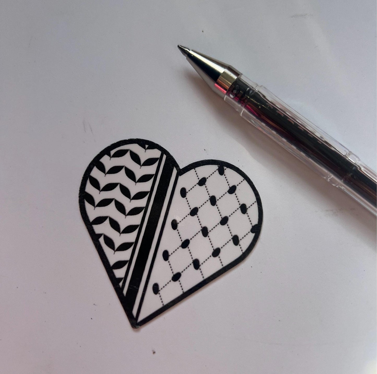 Palestinian Keffiyeh Sticker – Glossy Vinyl Resistance Art for Laptop, Water Bottle, Car Bumper – Symbol of Solidarity with Proceeds to Gaza