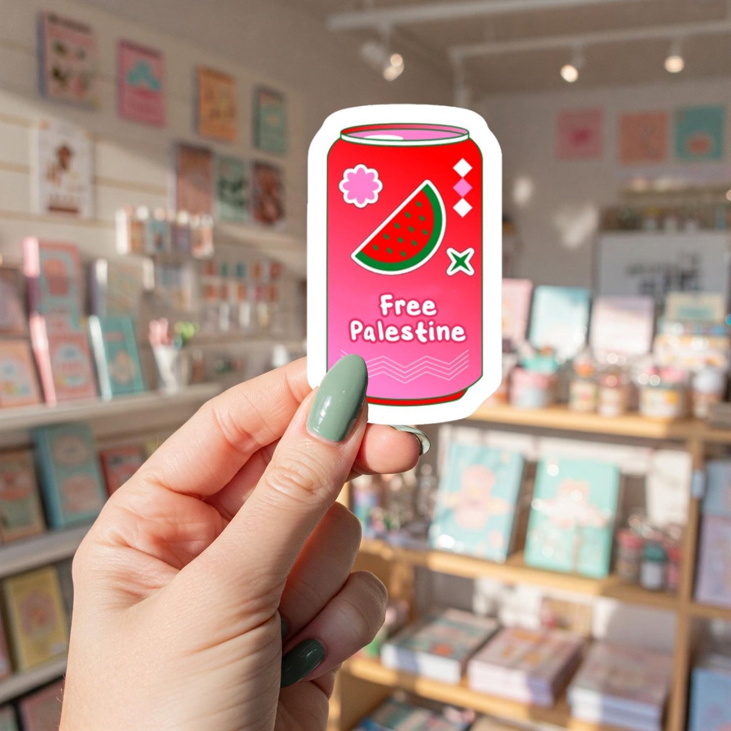 Watermelon Stickers for Palestine - Minimalist Decal for iPhone, Car Window, Car Bumper, Water Bottle – Symbol of Palestine Sticker