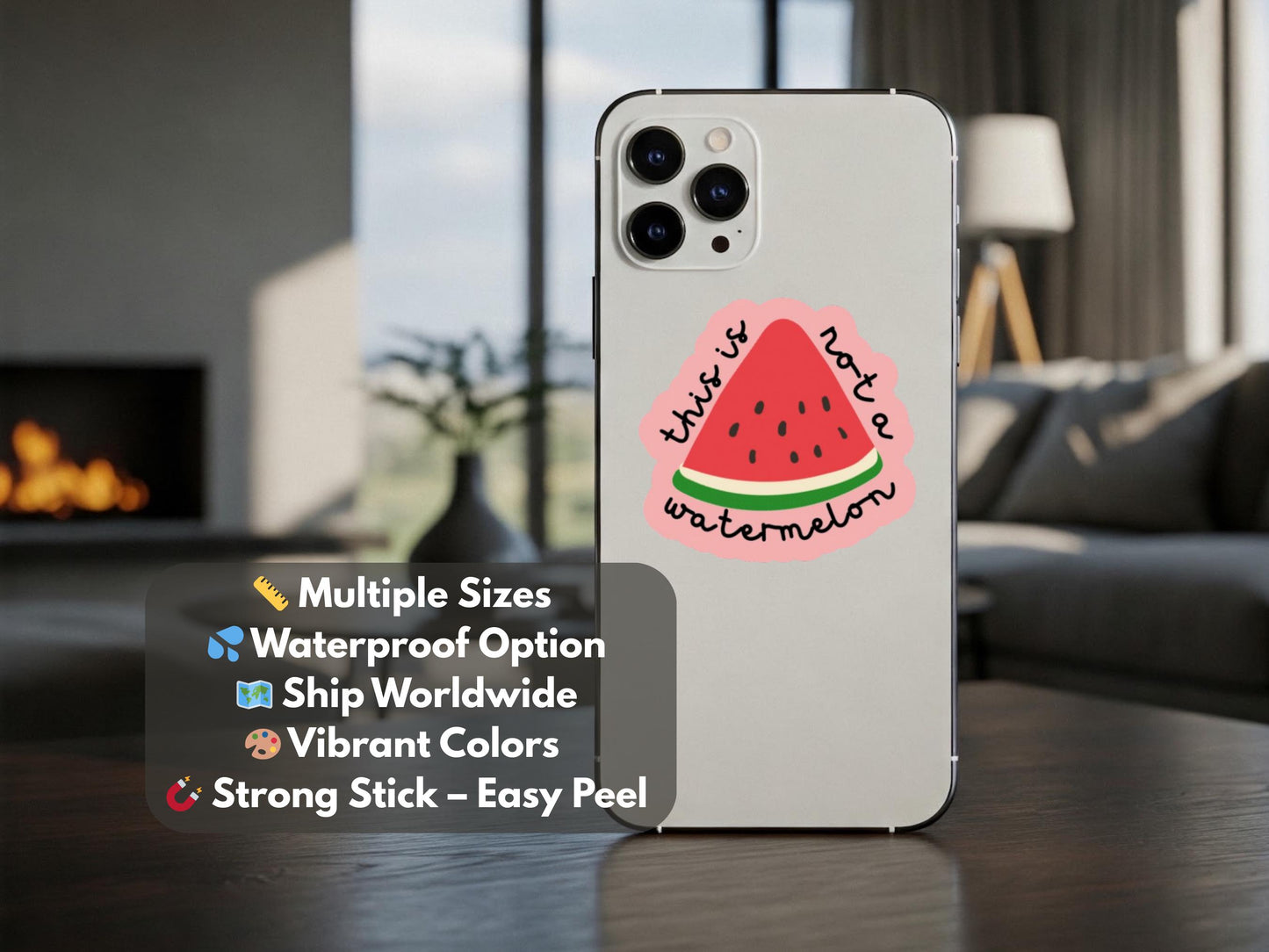 Watermelon Palestine Sticker - Palestine Flag Symbol for Car Bumper, iPad, Laptop, Hydro Flask, Journal – Political Art Decal for Activist