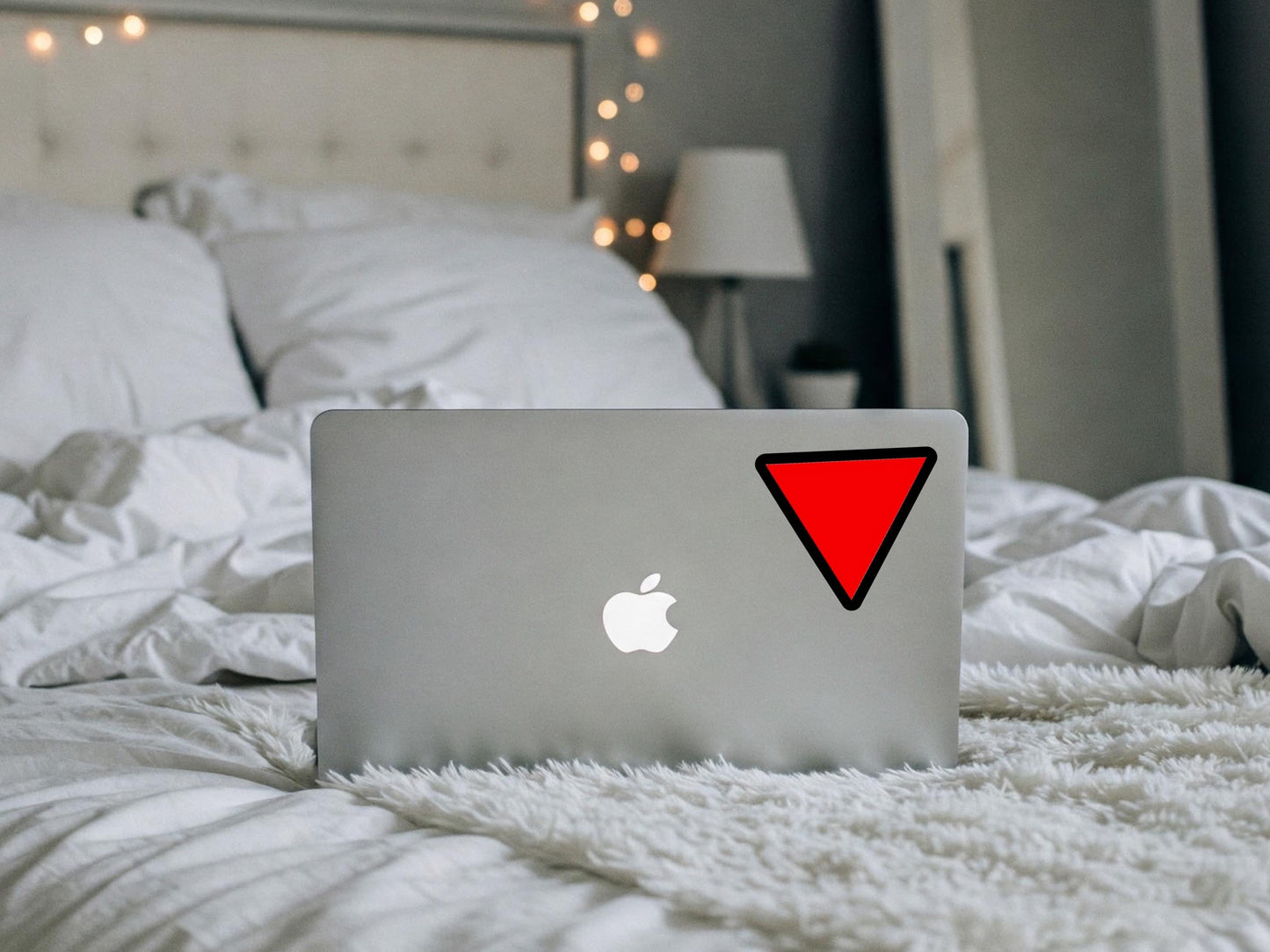 Palestine Red Triangle Sticker - Glossy Vinyl Symbol for Resistance and Identity – Suitable for Laptop, Water Bottle, iPad, Notebook