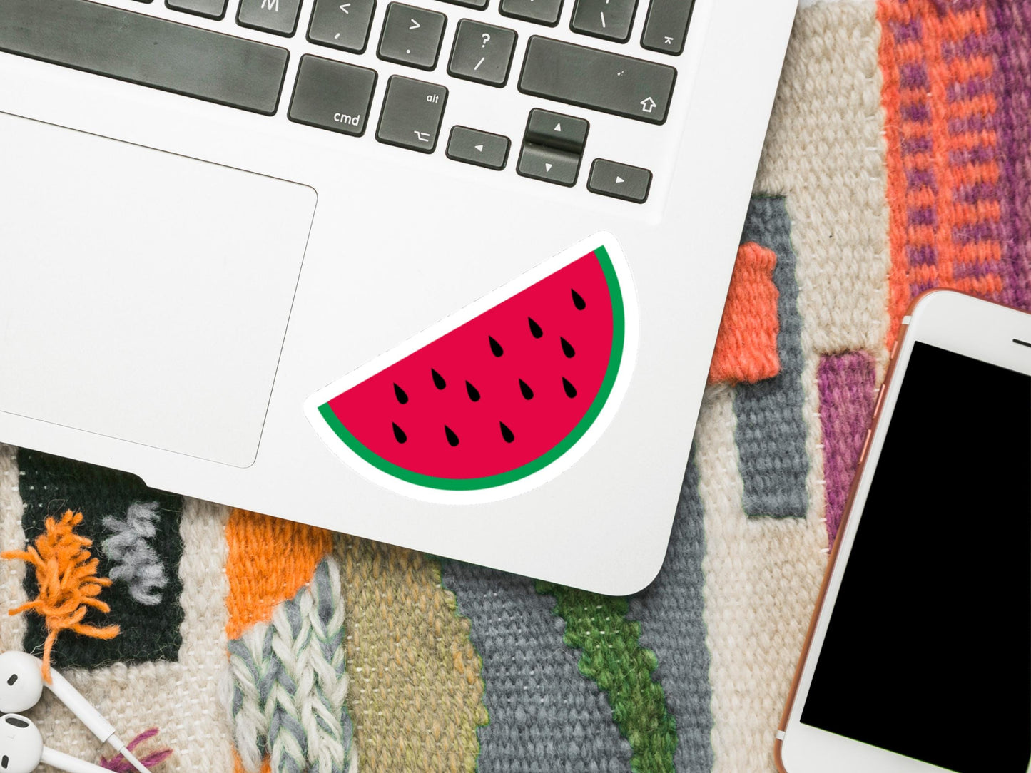 Glossy Pro Palestine Watermelon Sticker - Palestine Solidarity Vinyl Decal for Laptop, Water Bottle, Car, iPad – Resistance Art for Gaza