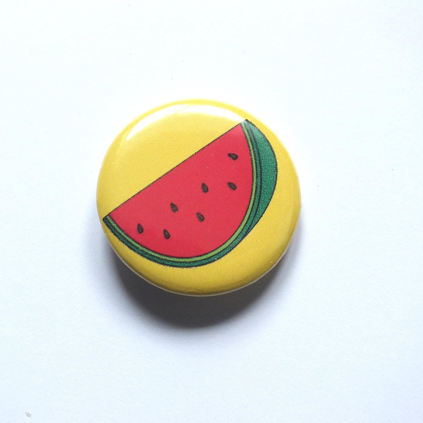 Pro Palestine Watermelon Badge Pin - Symbol of Palestine Button Badge – Free Palestine Symbol on Metal Pin – Jacket or Gift Accessory