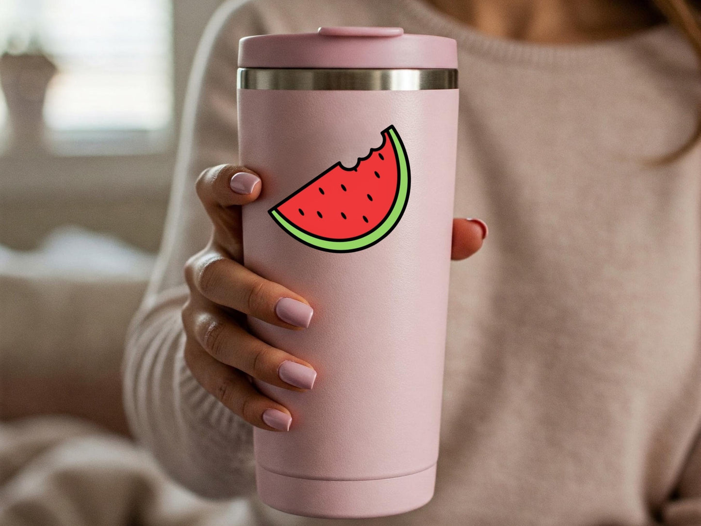 Watermelon Vinyl Sticker in Solidarity with Gaza - Symbol of Resistance for Laptop, Car Bumper, Water Bottle – Pro Palestine Vinyl Decal