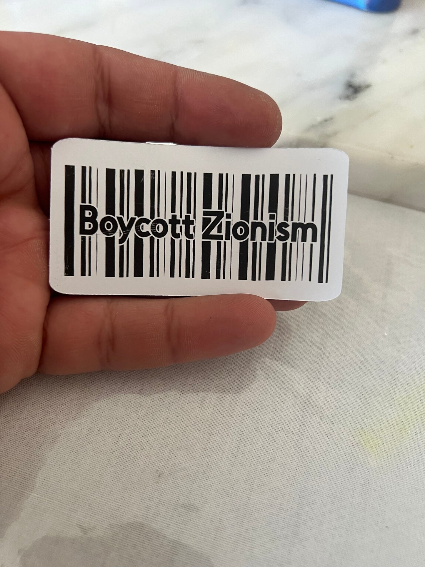 Palestine Boycott Sticker for iPhone Case - Protest Art for Cars, Notebooks, Water Bottle - Political Statement, Awareness & Support