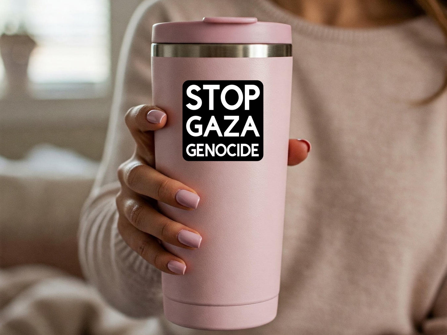 Palestinian Human Rights Vinyl Sticker – Palestine Solidarity Design for Laptop, Water Bottle, Phone Case – Gaza Activist Gift