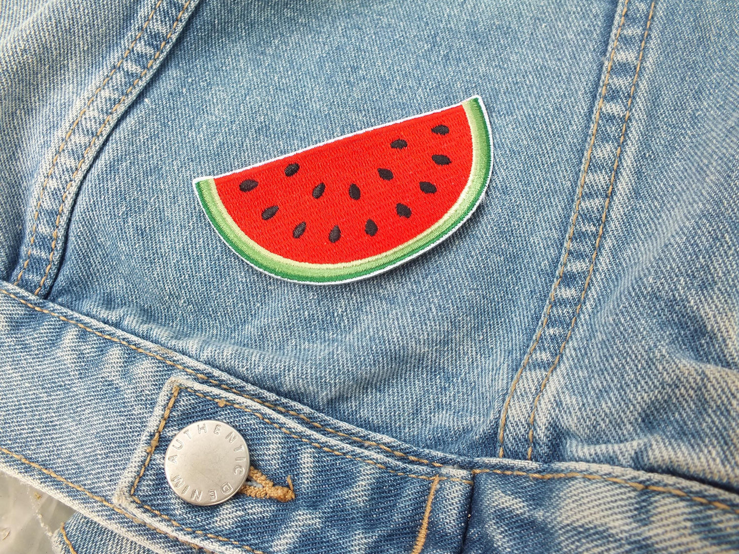 Iron-On Patch – Watermelon Design Supporting Palestine – Cultural Resistance Embroidery Badge - Symbol of Resistance & Solidarity