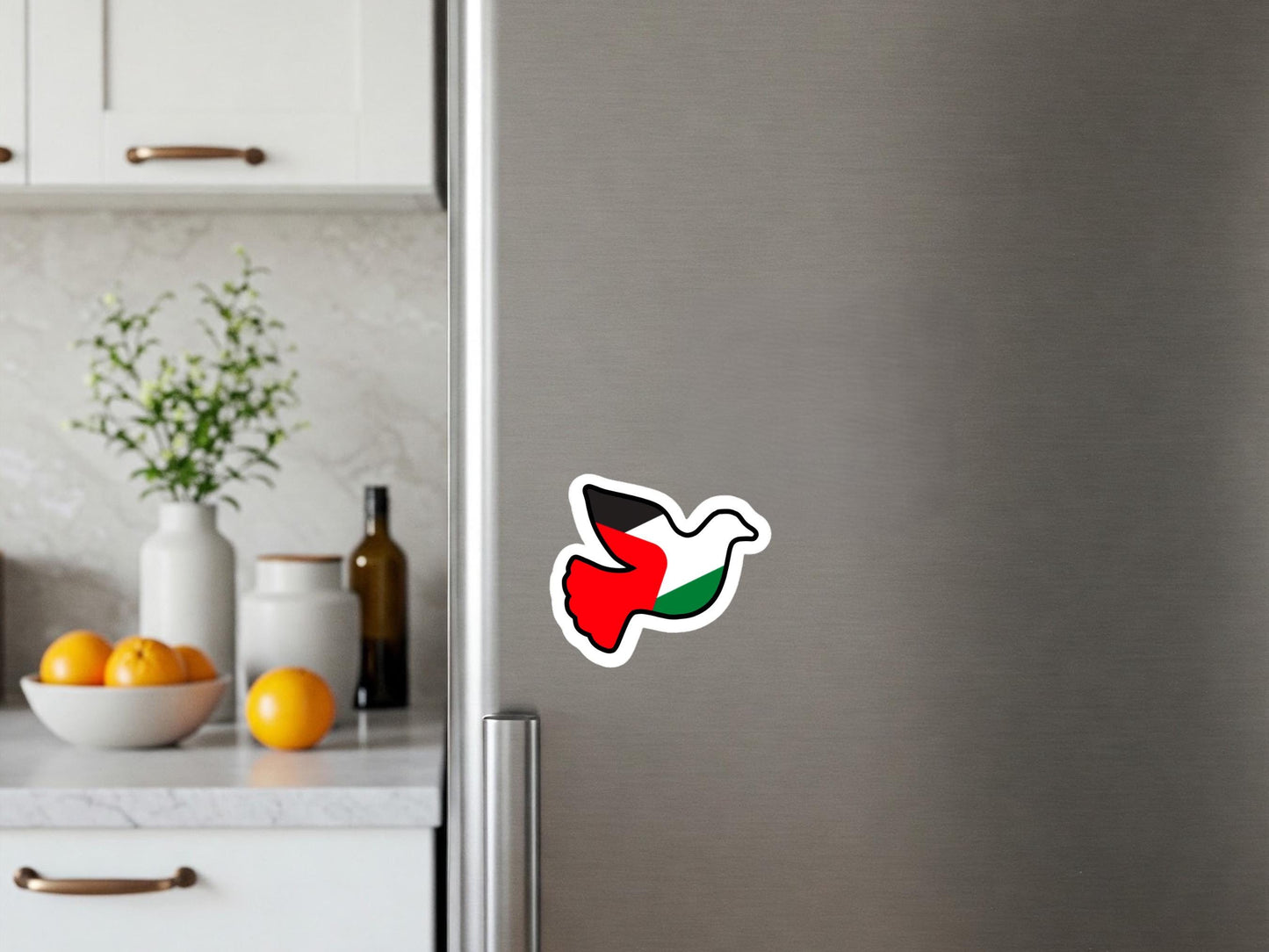 Palestinian Resistance Magnet – Cultural Symbols in Vinyl for Kitchen, Locker, or Gift Giving - Gaza Awareness Gift for Palestine Activist