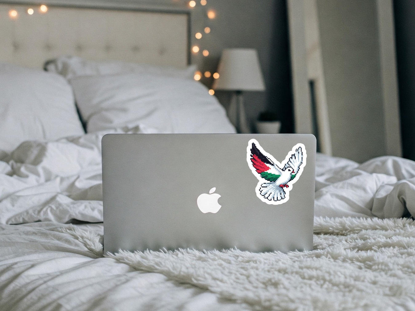 Pro Palestine Peace Dove Sticker - Gloss Vinyl Palestinian Flag Decal for Laptop, Water Bottle, iPad, Kindle - Support Freedom of Gaza