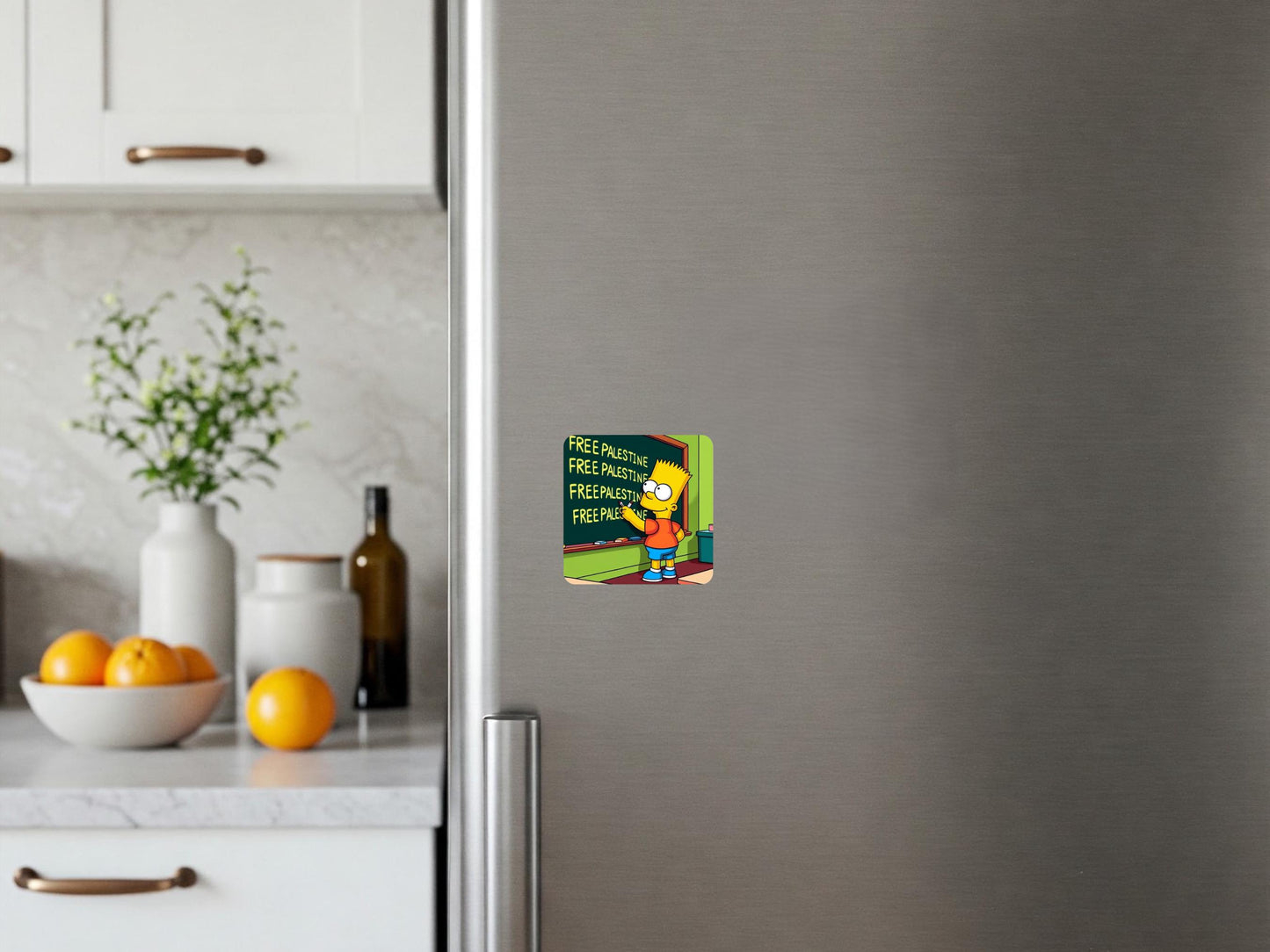 Bold Fridge Magnet for Gaza – Palestine-Inspired Keffiyeh Design Locker Magnet – Cultural Activism Gift for Palestine Activist