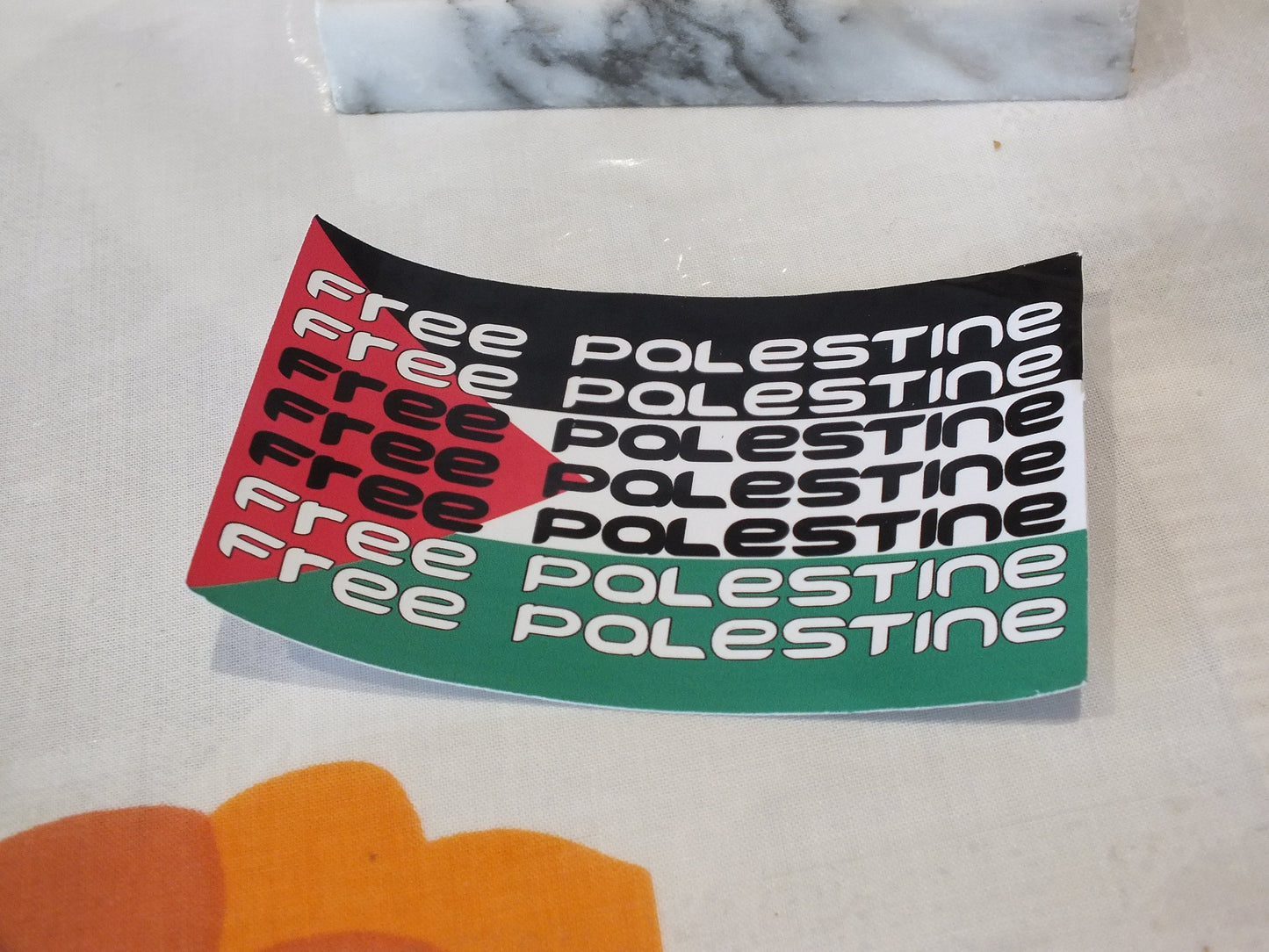 Free Palestine Sticker – Palestinian Flag Vinyl Decal for Journal, Car Window, Water Bottle, Laptop – Pro Palestinian Resistance Symbol