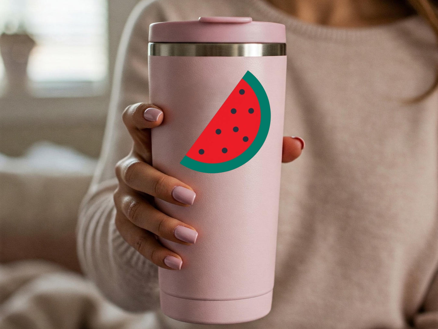 Watermelon Stickers in Solidarity with Gaza - Cute Political Sticker for Journal, Laptop, Car Bumper, Bottle – Support a Free Palestine
