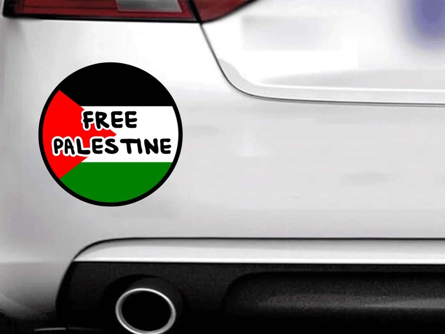 Waterproof Palestine Flag Sticker – Vinyl Decal for Daily Use on Car Bumper, Laptop, Water Bottle, iPhone - Glossy Free Palestine Art
