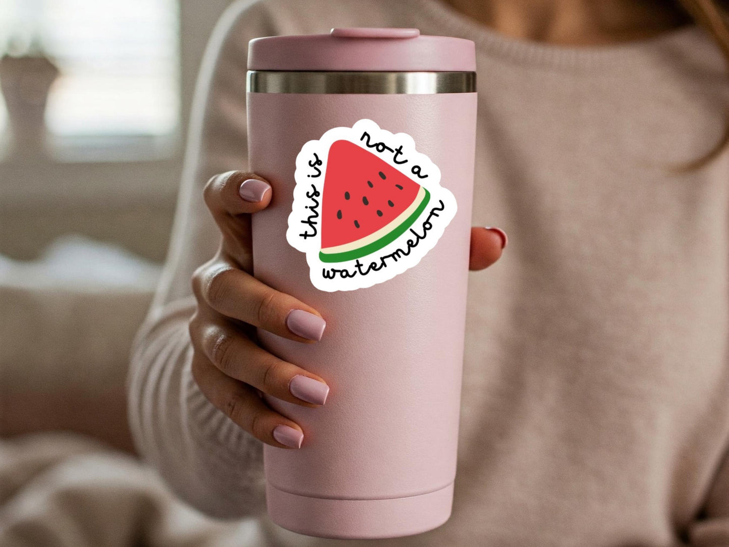 Pro Palestine Watermelon Decal - Durable Vinyl for Car, iPad, Water Bottle, Journal – Resistance Symbol - Pro Palestine Gift for Activist