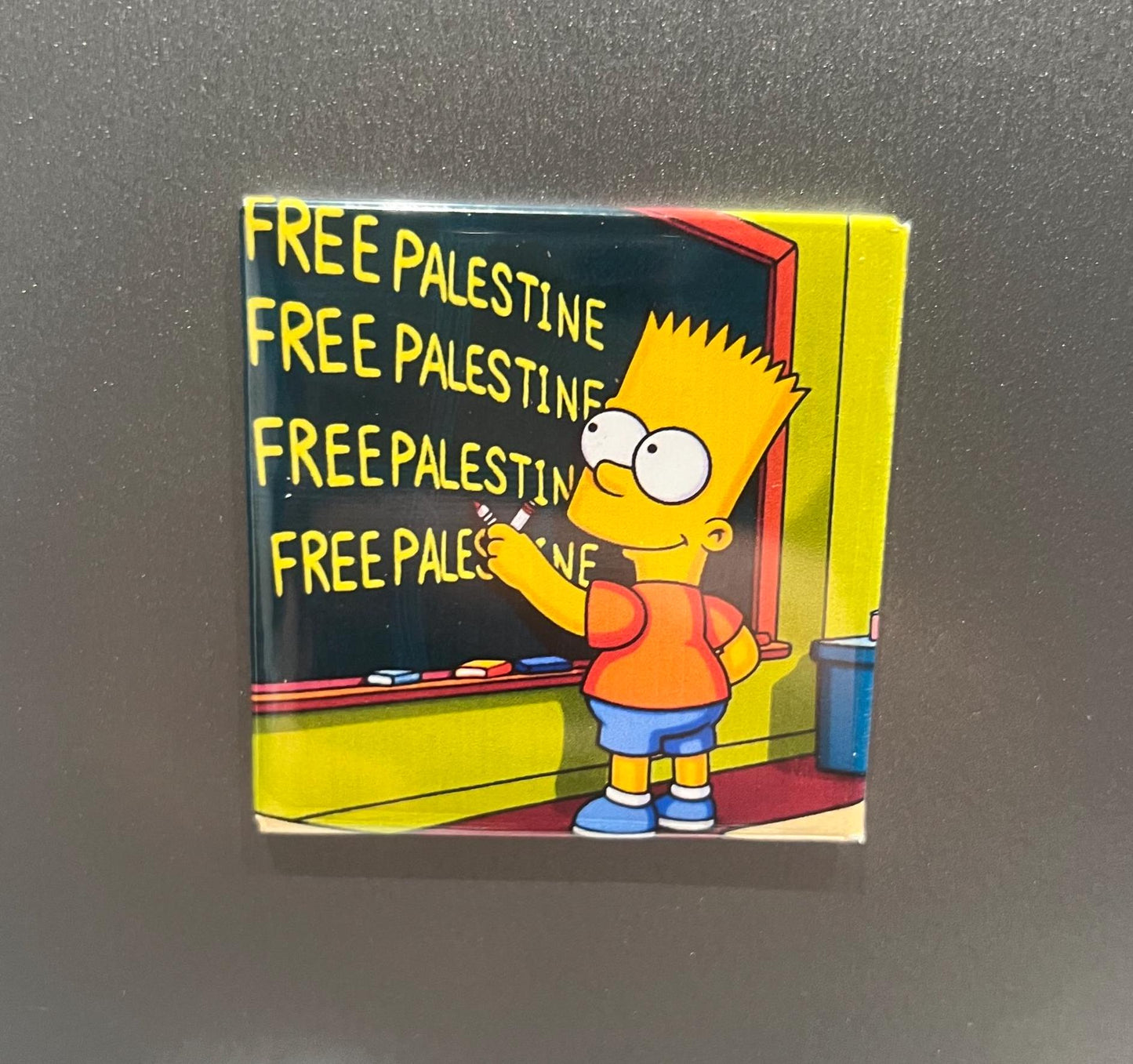 Pro Palestine Political Magnet – Free Palestine Fridge Accessory with Watermelon & Keffiyeh Artwork for Awareness and Pride