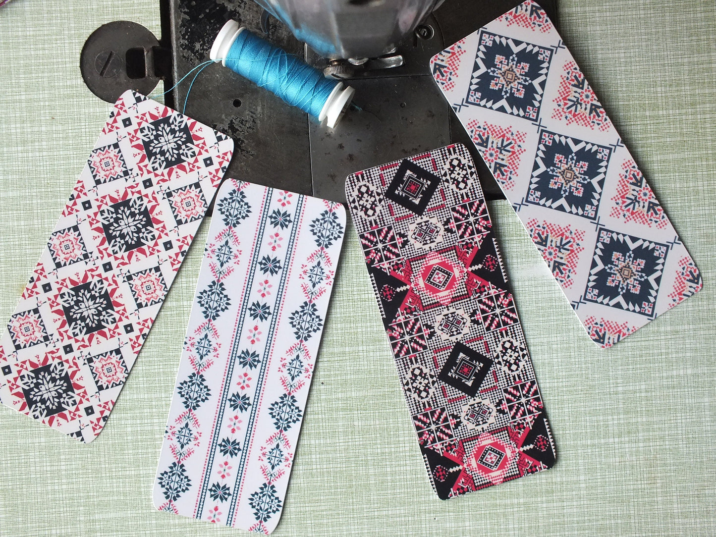 Tatreez Pattern Bookmarks for Palestine - Reading Gift for Students & Activists - Handmade Gift for Palestine Supporters for Gaza
