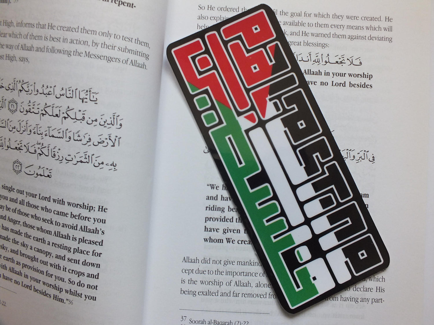 Flag of Palestine Bookmark – Keffiyeh Pattern Embellishment – Handmade Political Art Gift - Pro Palestine Bookworm Gift