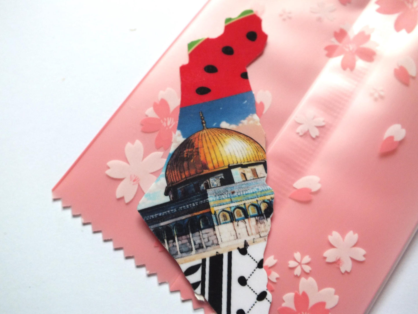 Palestine Watermelon Sticker - Map of Palestine Waterproof Decal for Laptop - Gift for Pro Palestinian Activist in Solidarity with Gaza