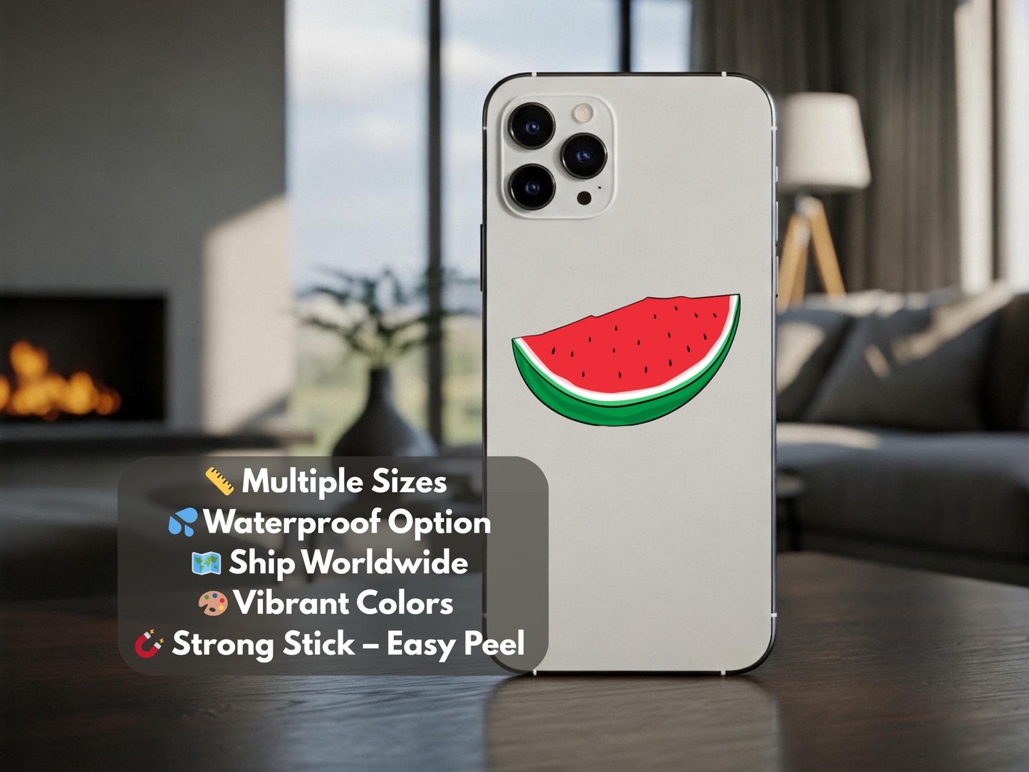 Minimalist Watermelon Stickers for Palestine - Durable Vinyl for Cars, iPads, Water Bottle, Journal – Resistance Symbol Art for Gaza