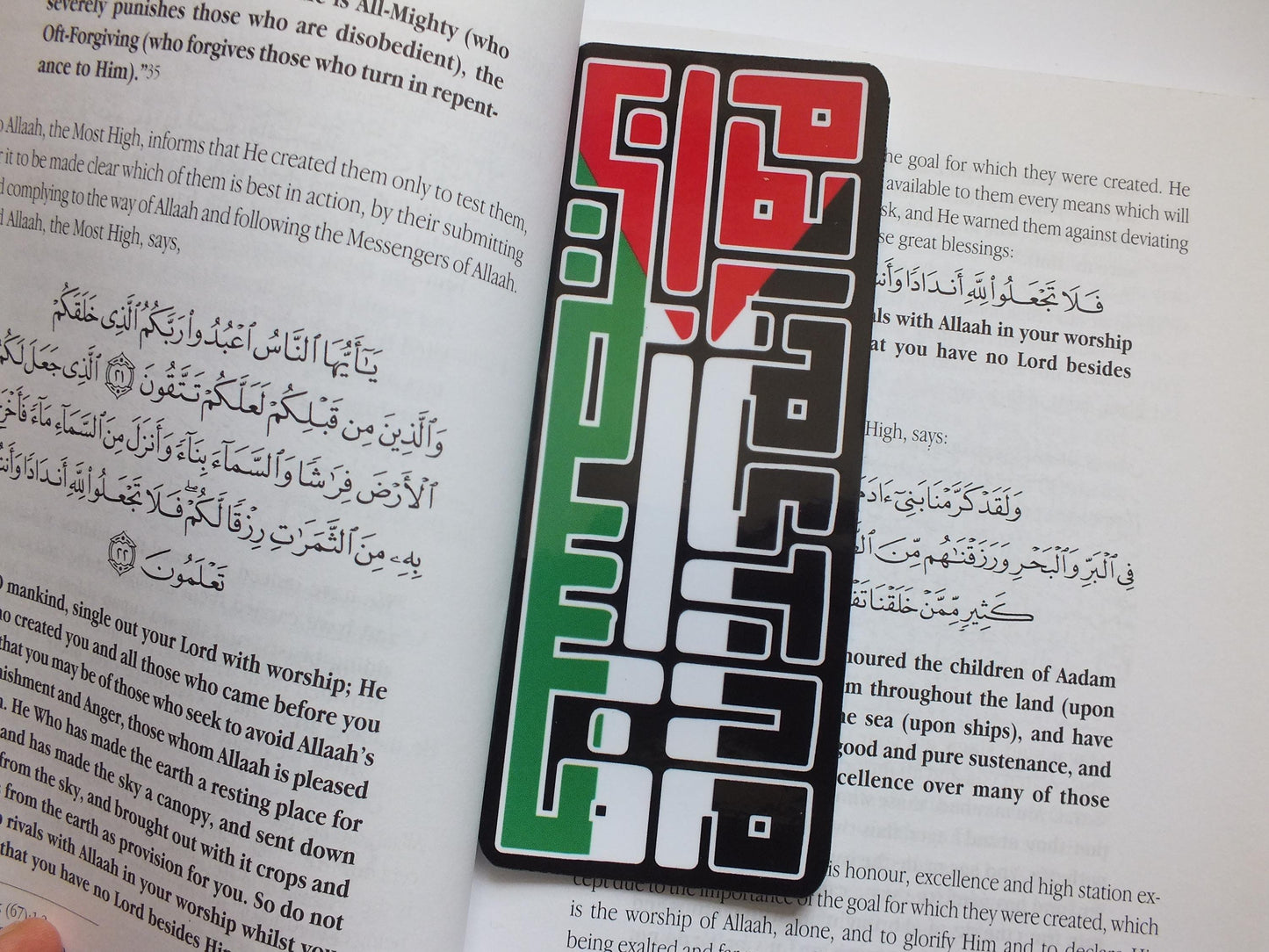 Flag of Palestine Bookmark – Keffiyeh Pattern Embellishment – Handmade Political Art Gift - Pro Palestine Bookworm Gift