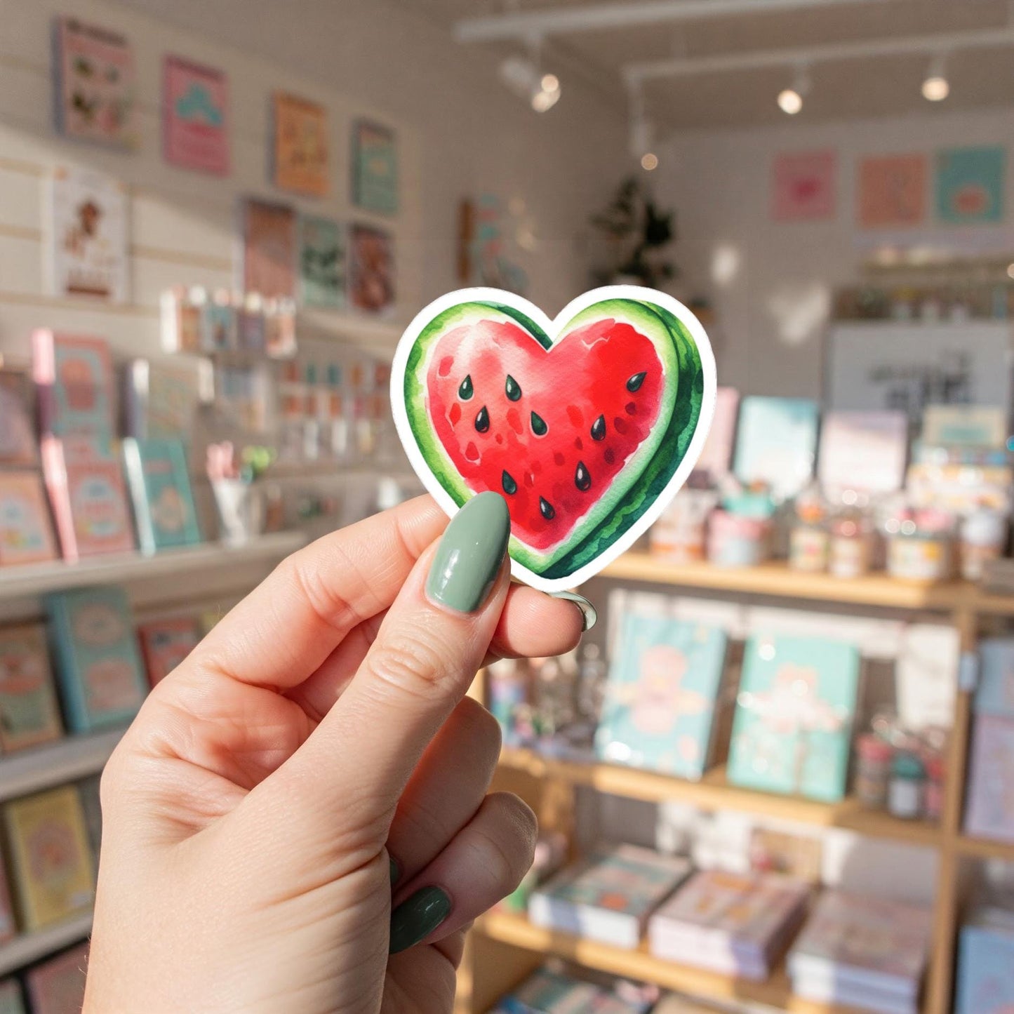 Glossy Watermelon Vinyl Decal for Phone Case - Symbol of Palestine for Pro Palestinian Activist - Sticker for Laptop, Car Bumper - Save Gaza