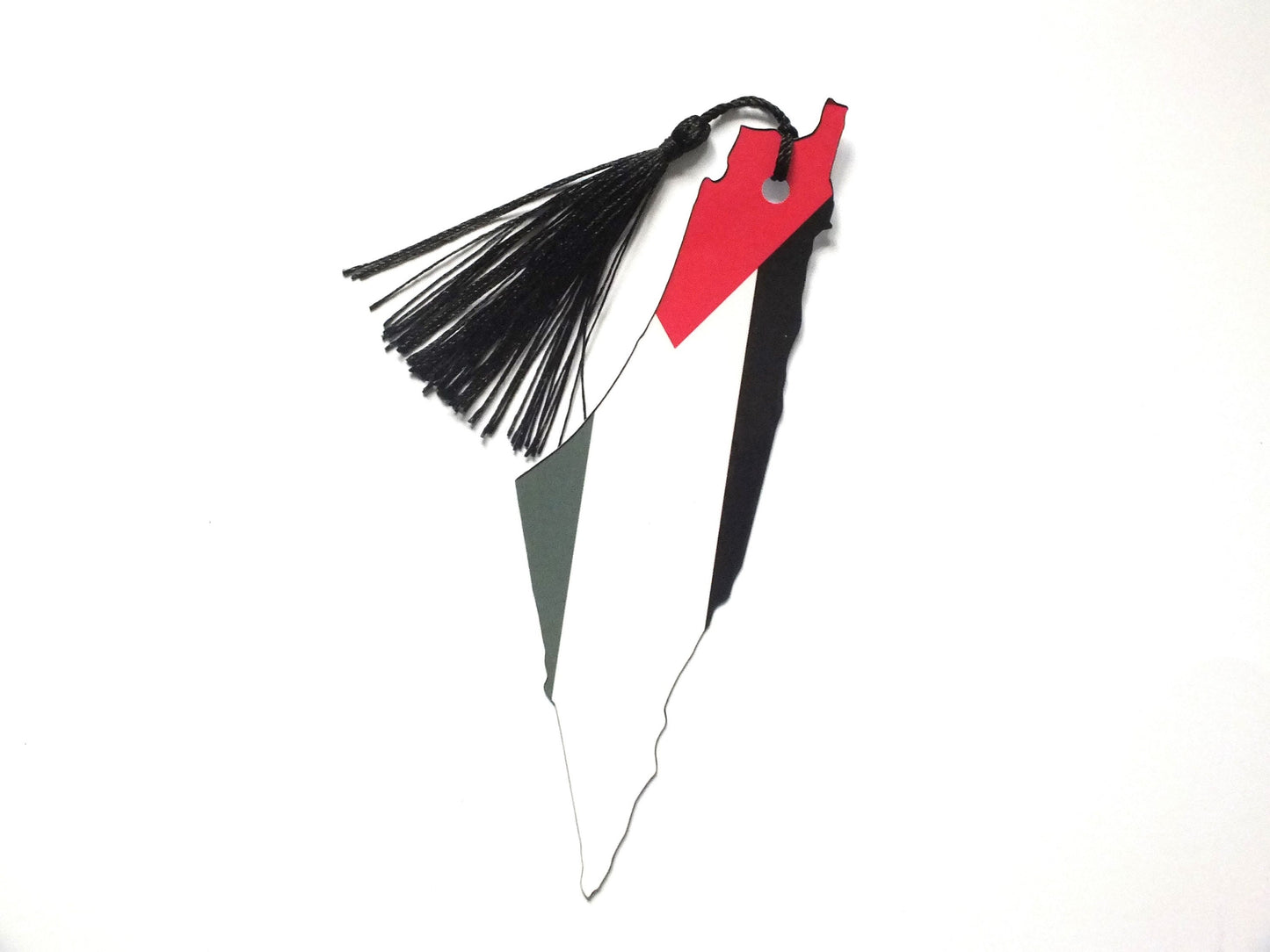 Bookmark in the shape of the map of Palestine - Flag & Keffiyeh Pattern – Cultural Reading Gift for Pro Palestine Supporters and Activists