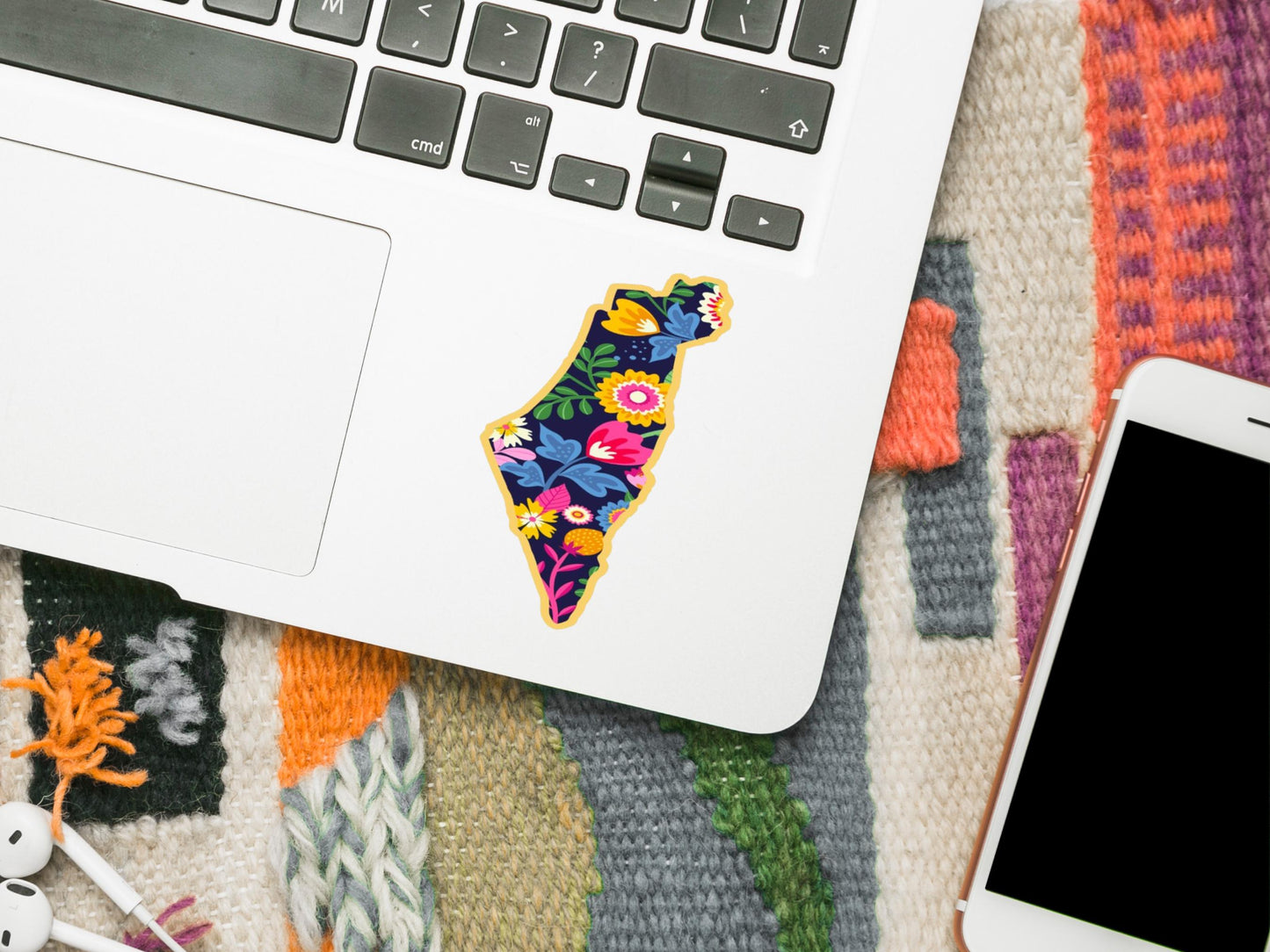 Solidarity with Palestine Sticker – Cultural and Political Art for Water Bottle, iPhone, Car Bumper, Journal – Glossy Waterproof Vinyl