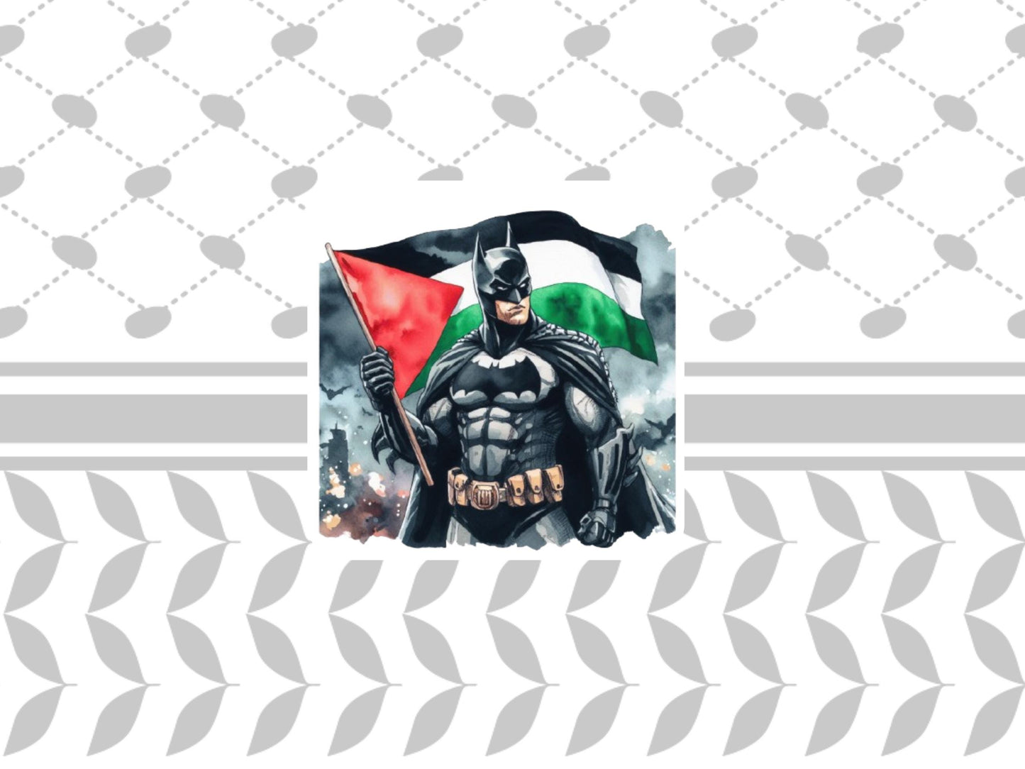 Free Palestine Symbol Magnet – Vinyl Fridge Sticker with Watermelon and Keffiyeh Pattern - Solidarity with Gaza Locket Magnet and Decor