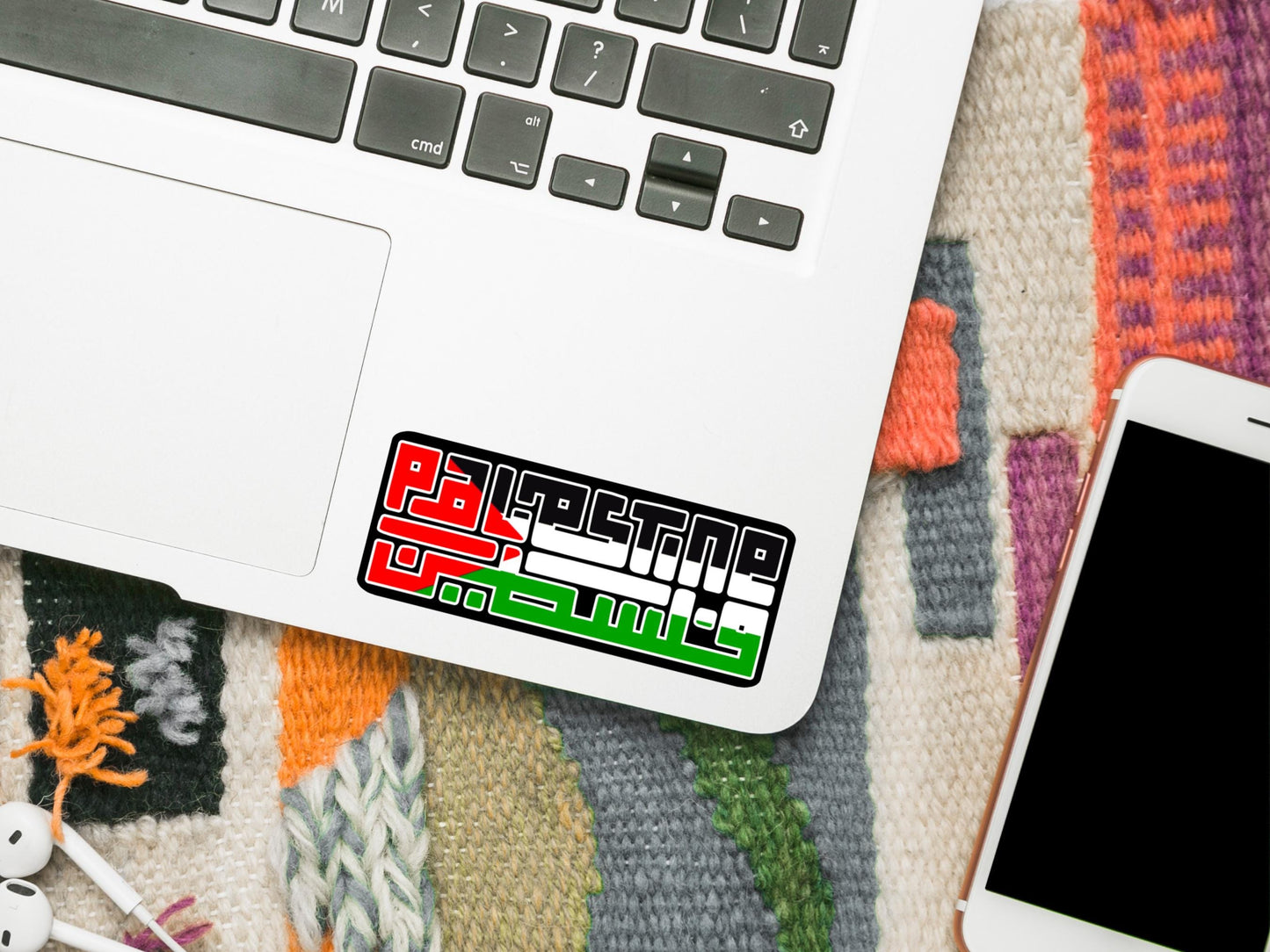 Free Palestine Flag Sticker – High Quality Vinyl for Laptop, Car Windscreen, Water Bottle, iPad, Kindle, Helmet – Support Palestine