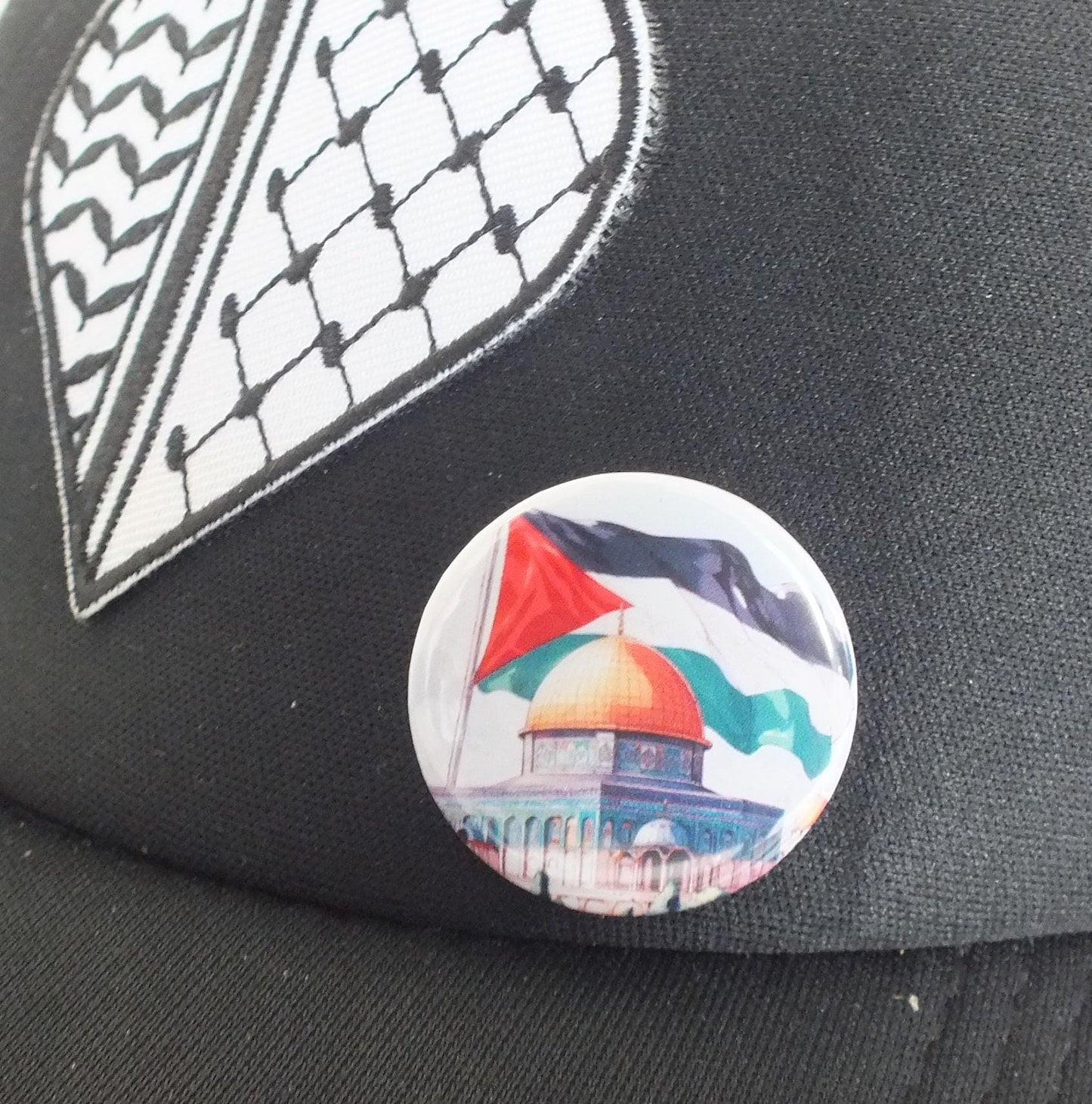Free Palestine Button Badges - Flag of Palestine Pin for Pro Palestinian Activist - Solidarity Gift for Supporters