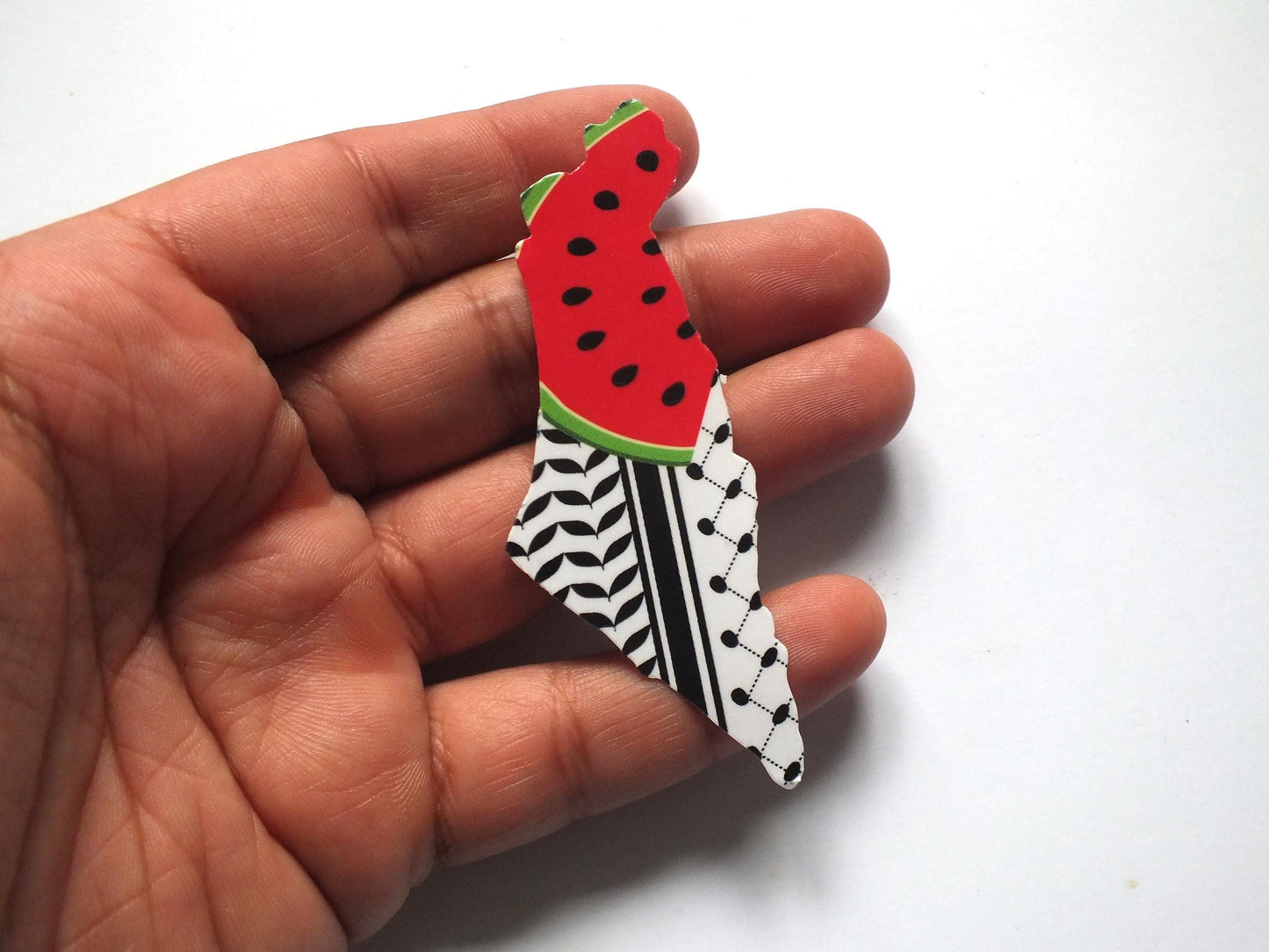 Watermelon Palestine Sticker - Vinyl Decal for Laptop, Car Bumper, Windscreen, Water Bottle, iPad, Phone Case – Pro Palestine Gloss Sticker