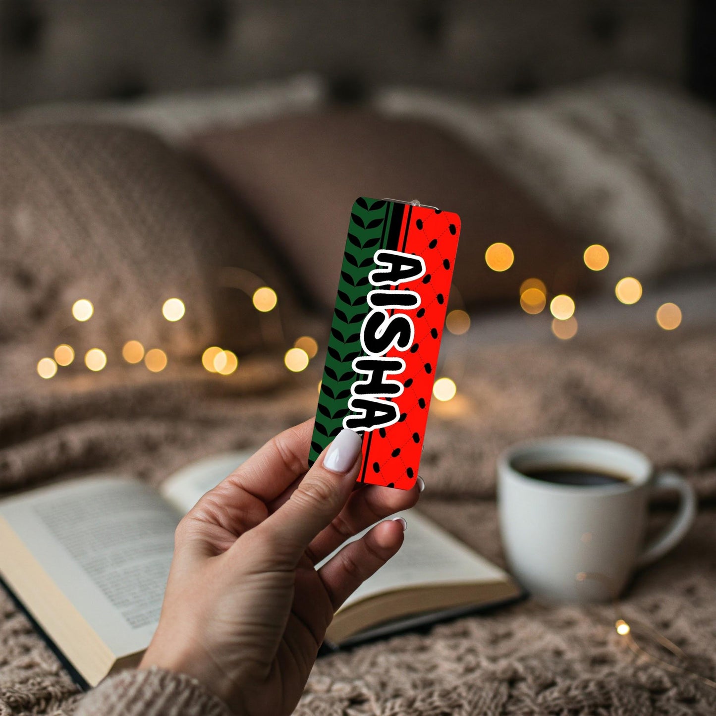 Palestine Watermelon Art Bookmark - Handmade Book Gift for Awareness - Palestinian Heritage Bookmark - Symbol of Palestine