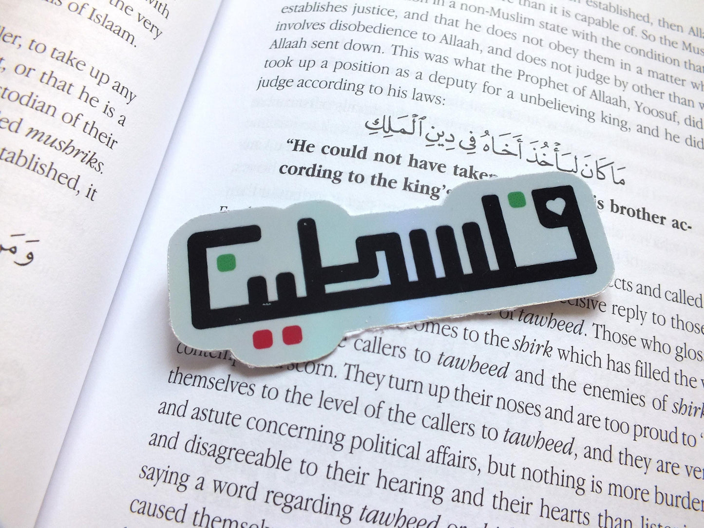 Holographic Vinyl Sticker for Pro Palestinian Activist - Palestine Solidarity Design for Laptop, Water Bottle, Phone Case – Waterproof Vinyl