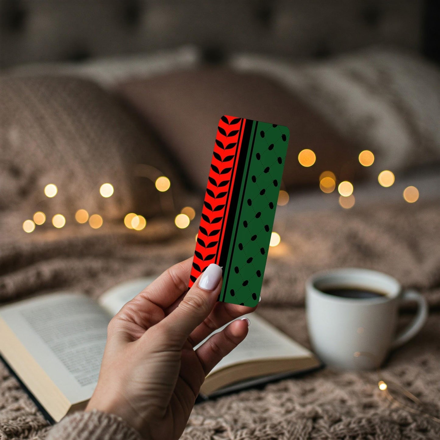 Palestine Watermelon Art Bookmark - Handmade Book Gift for Awareness - Palestinian Heritage Bookmark - Symbol of Palestine