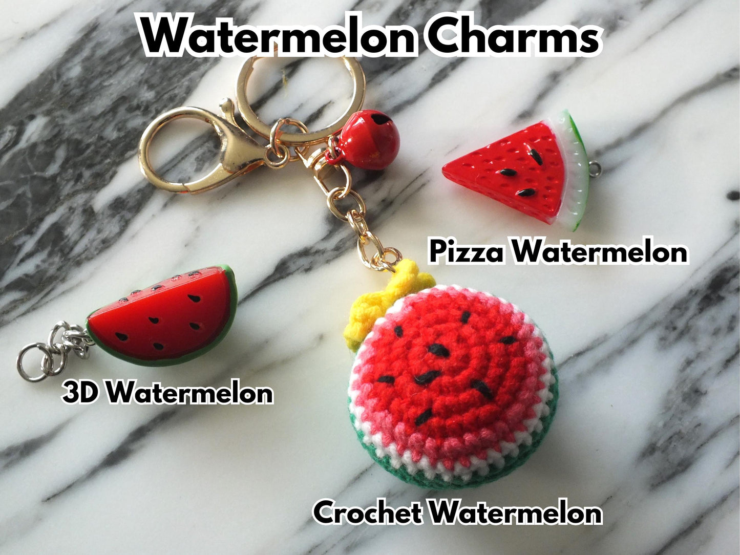 Palestine Flag Bag Charm - Crochet Keyring for Gaza in Solidarity with Palestine - With Watermelon Symbol Charms - Gift for Activist