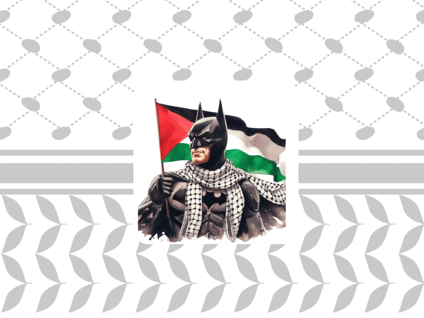 Free Palestine Symbol Magnet – Vinyl Fridge Sticker with Watermelon and Keffiyeh Pattern - Solidarity with Gaza Locket Magnet and Decor