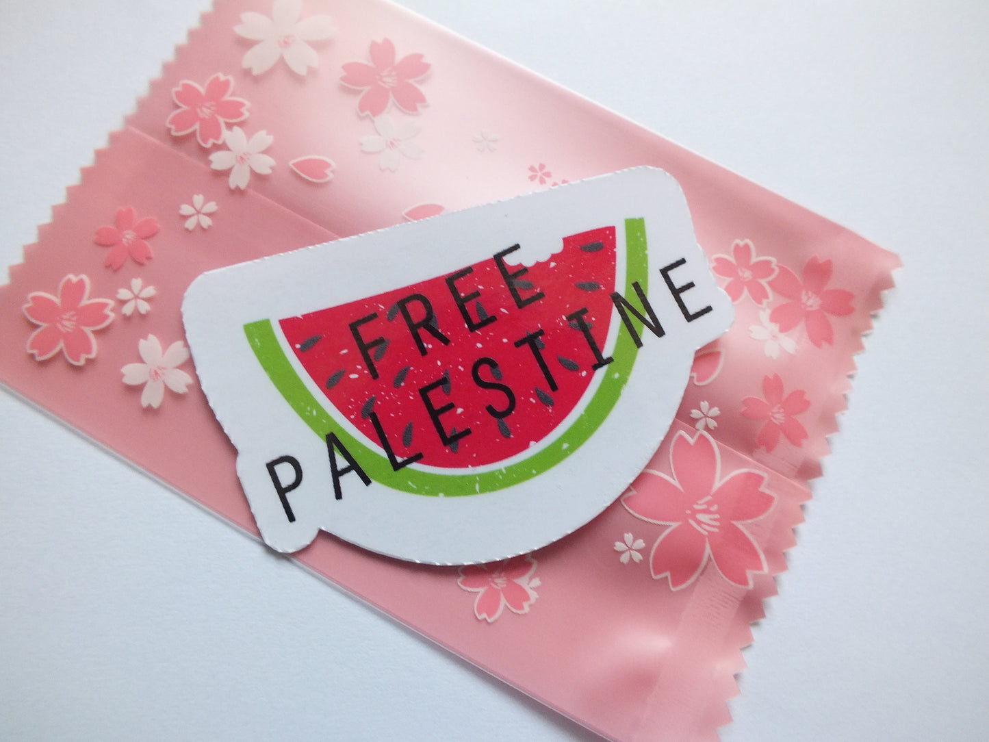 Free Palestine Watermelon Sticker - Palestine Solidarity Vinyl Decal for Laptop, Water Bottle, Motorbike, iPad – Resistance Art for Gaza