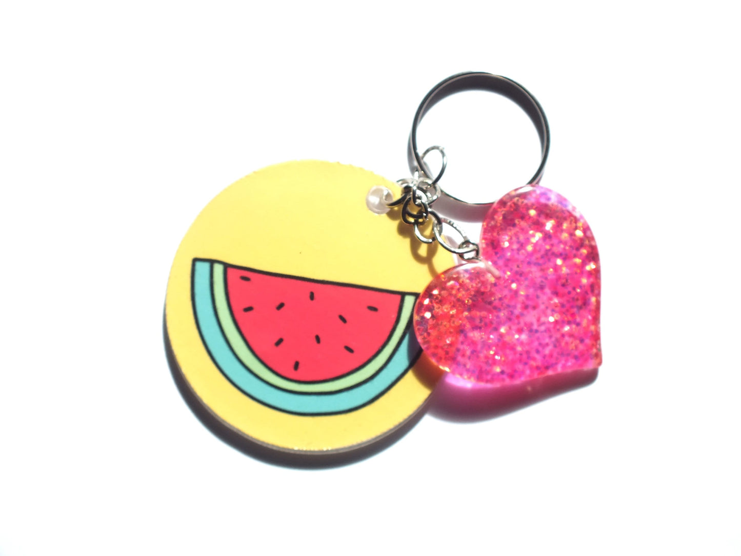 Palestinian Symbol Keychain – 3d Watermelon Charms – Handmade Political Gift for Pro Palestine Activist with Proceeds donated to Gaza