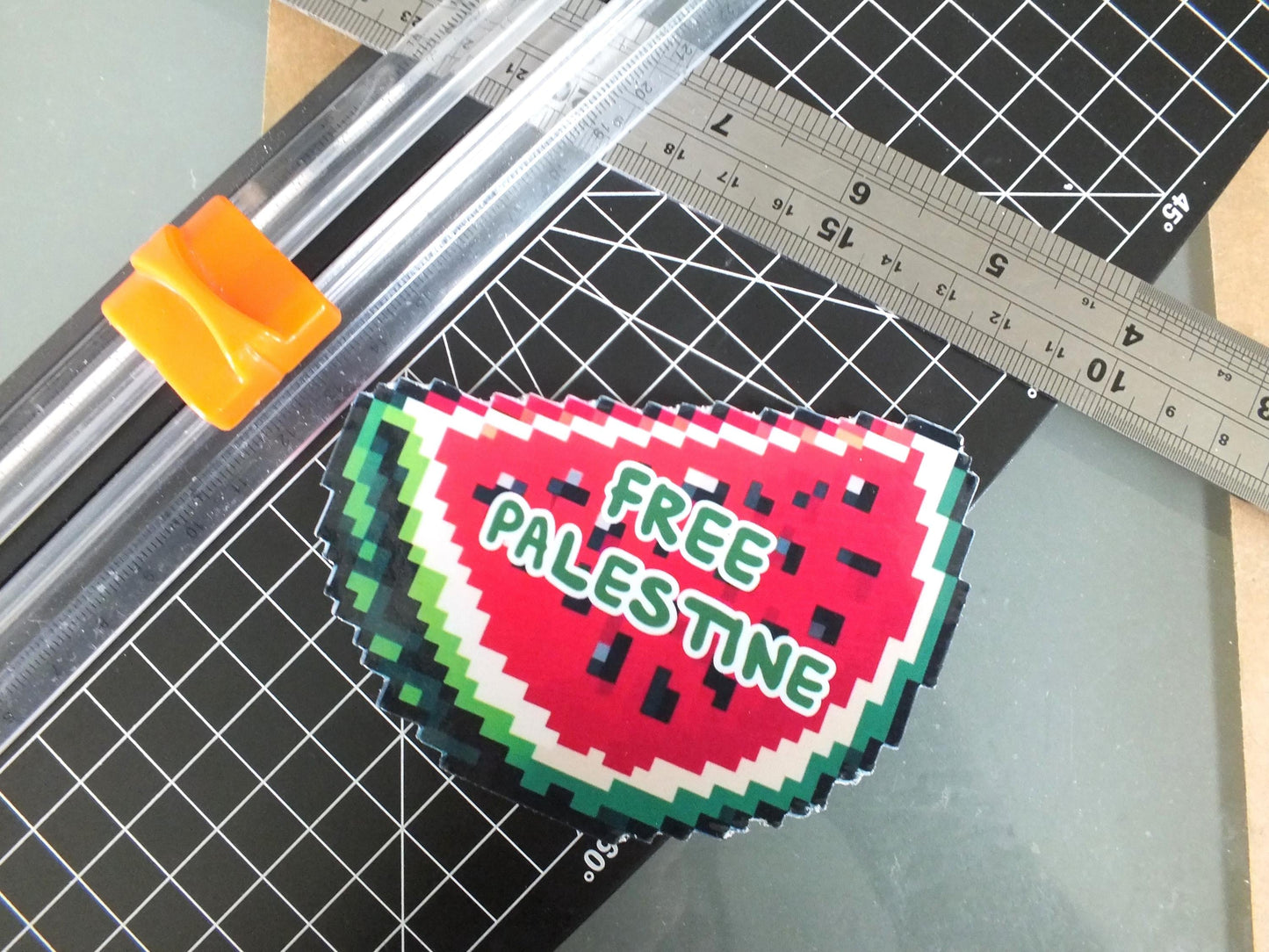 Watermelon Palestine Sticker - Glossy Vinyl Decal for Laptop, Car Bumper, Windscreen, Water Bottle, Phone Case – Pro Palestine Activist