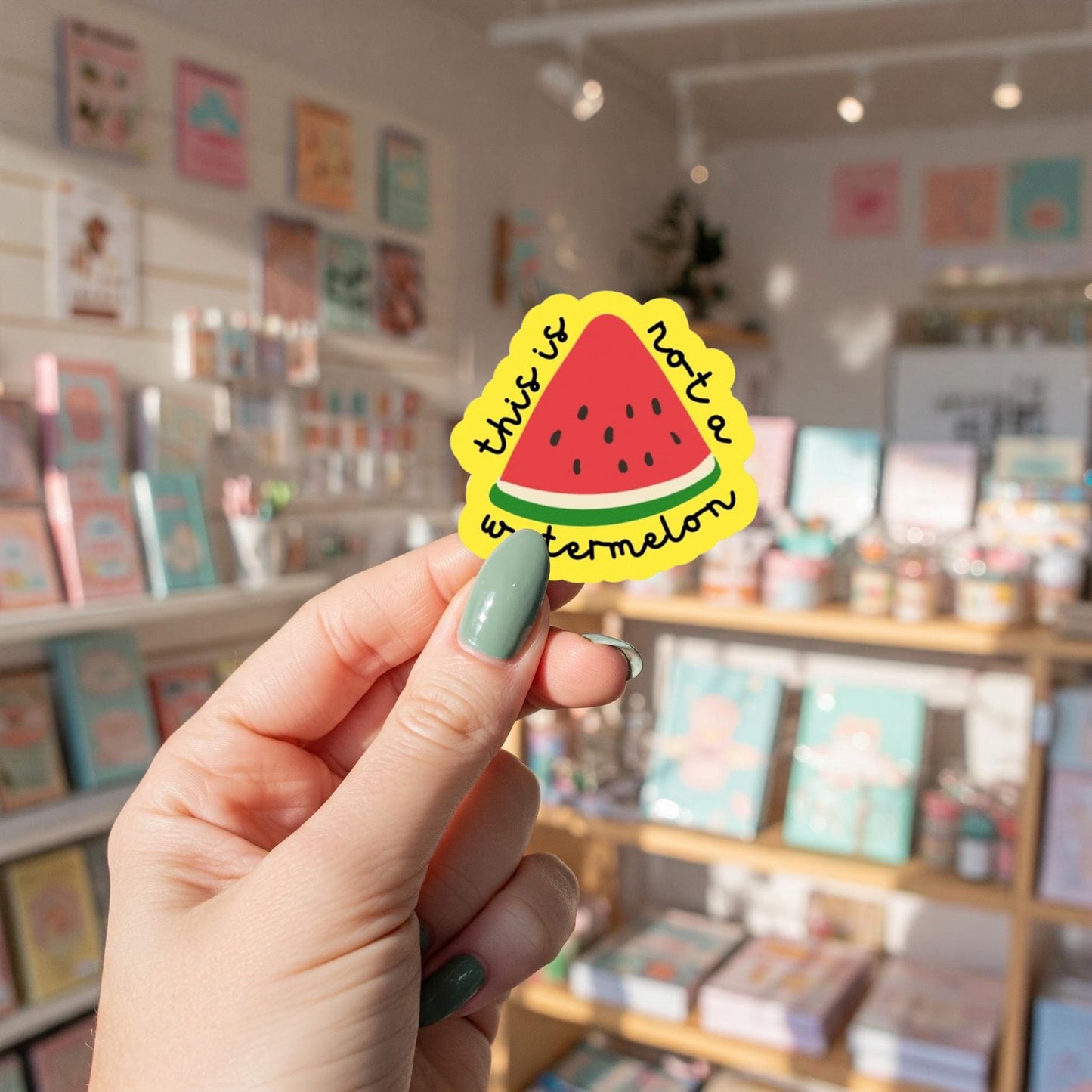 Watermelon Sticker for Palestine - Minimalist Political Sticker for iPhone, Car Windscreen – Symbol of Palestine Artwork for Gaza