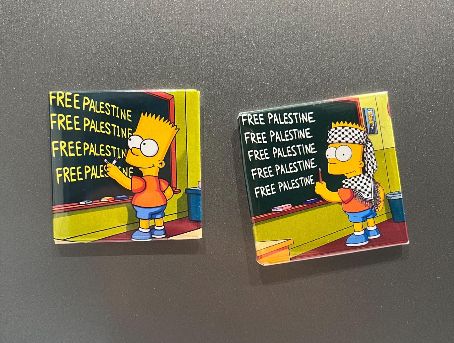 Pro Palestine Political Magnet – Free Palestine Fridge Accessory with Watermelon & Keffiyeh Artwork for Awareness and Pride
